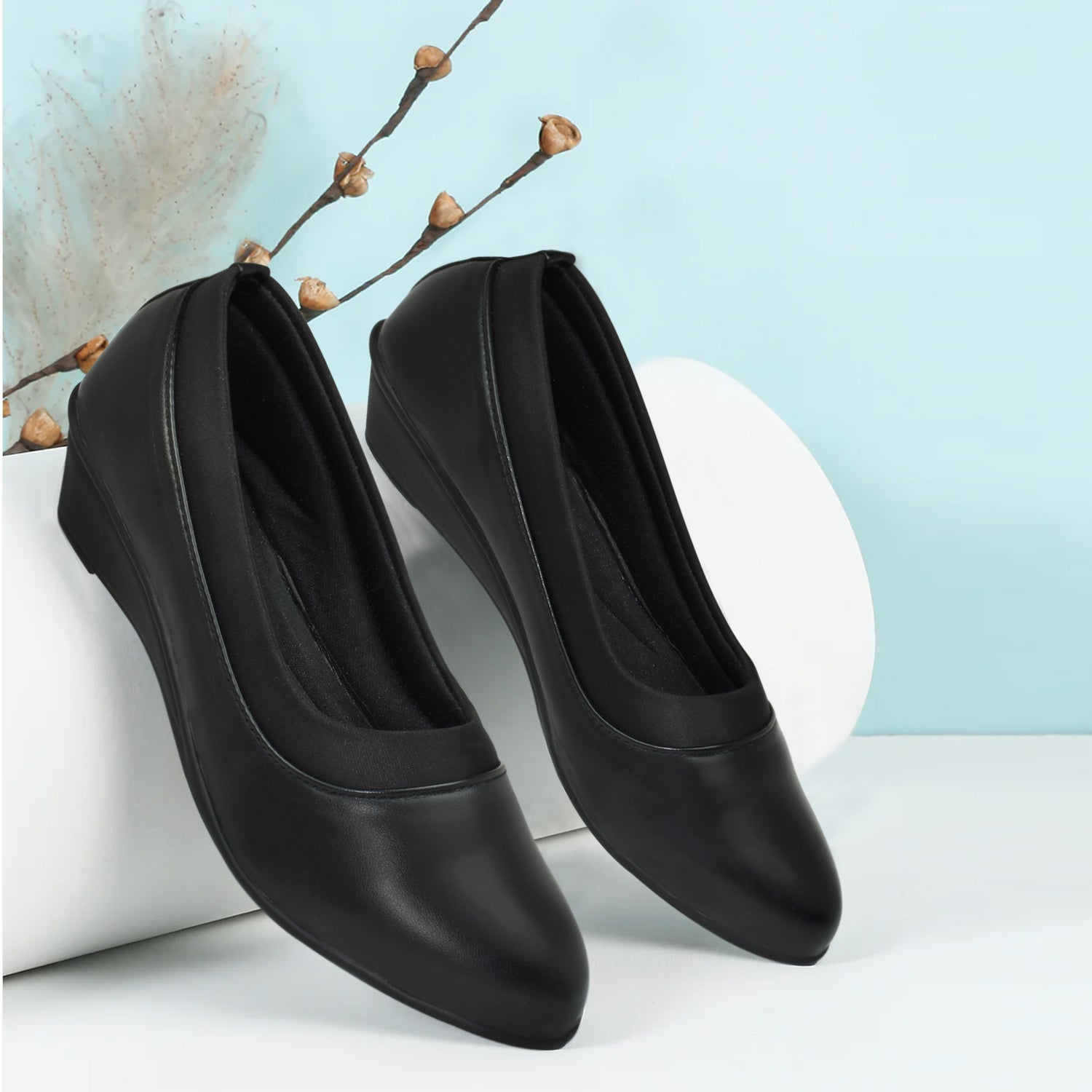 Ajanta Women's Pointed Toe Bellies | Comfort Slip-on Bellies | Ballerina Shoes with Cushioned Comfort EL5051