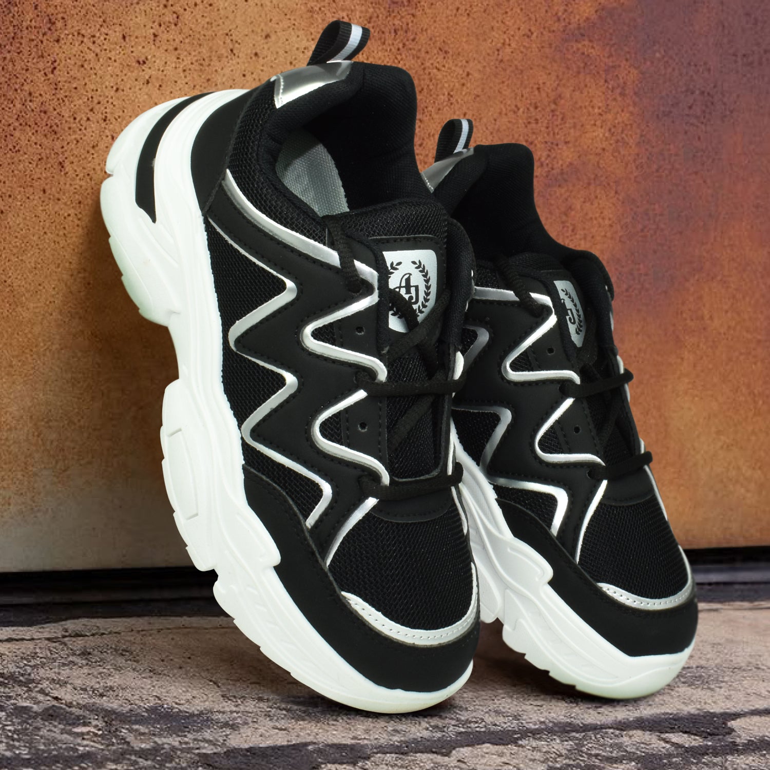 Ajanta Women’s Black Lightning Trendy Casual Sneakers