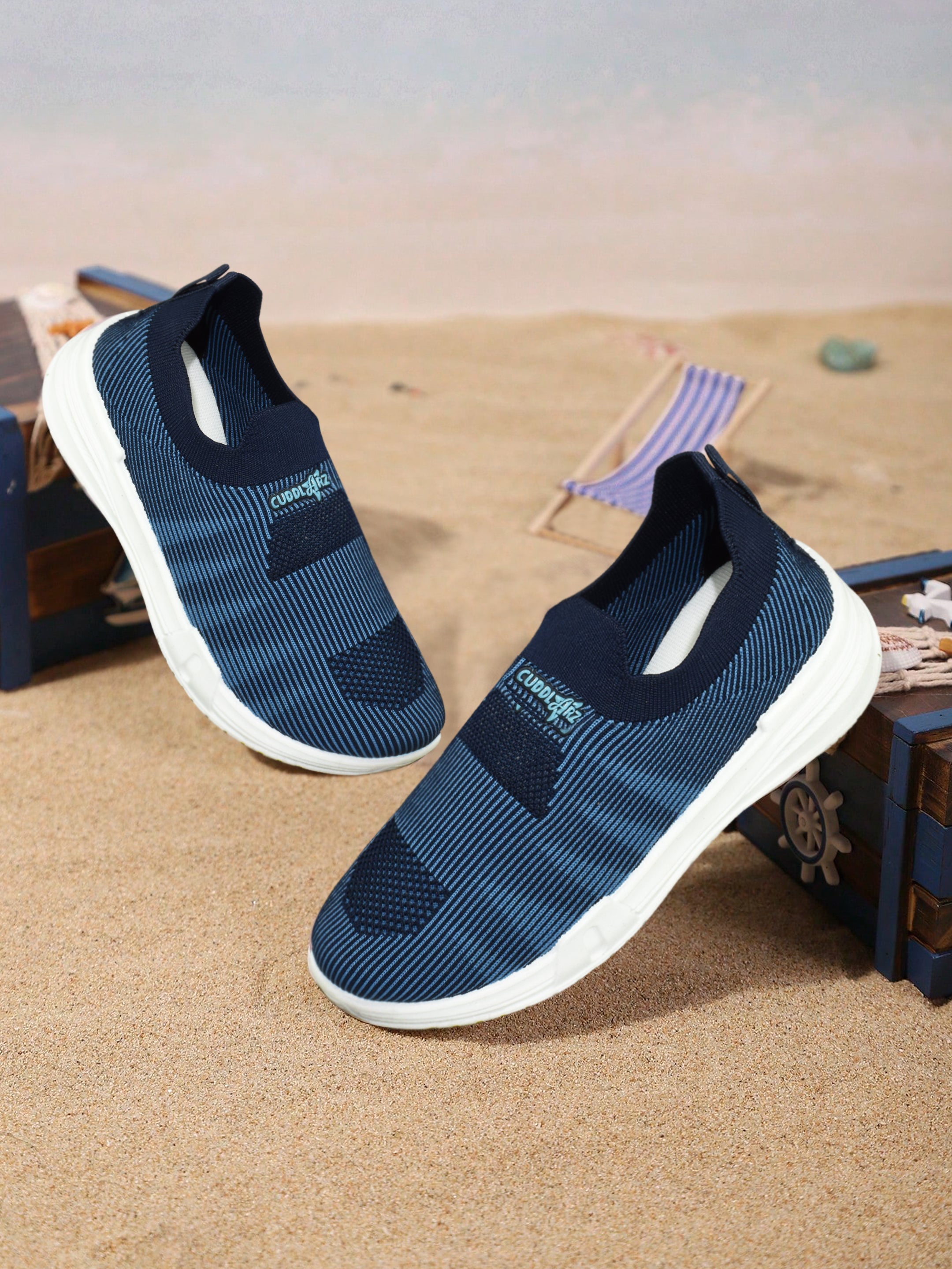 Ajanta Kidsโ Slip-On Sneakers with Breathable Knitted Upper