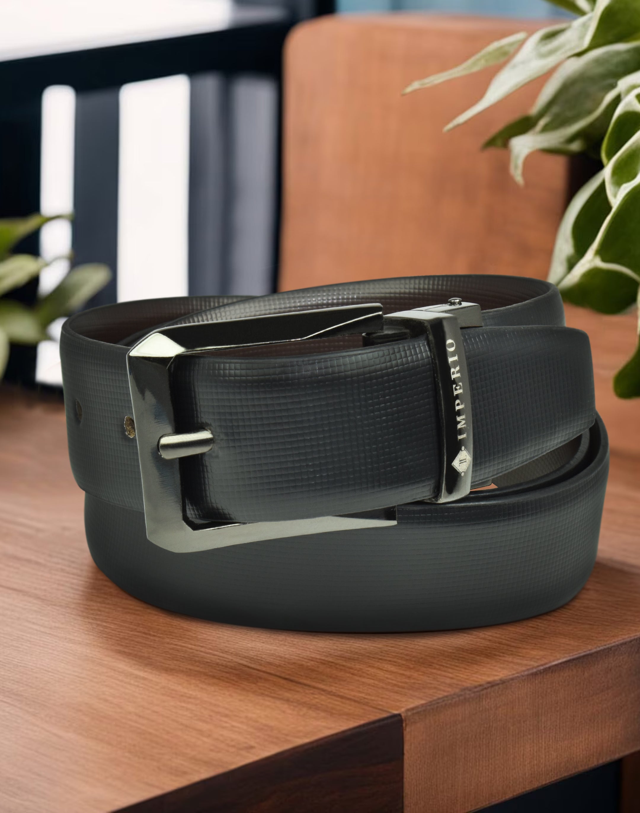 Imperio Genuine Leather Reversible Belt for Men β Dual-Side Formal & Casual Waist Belt