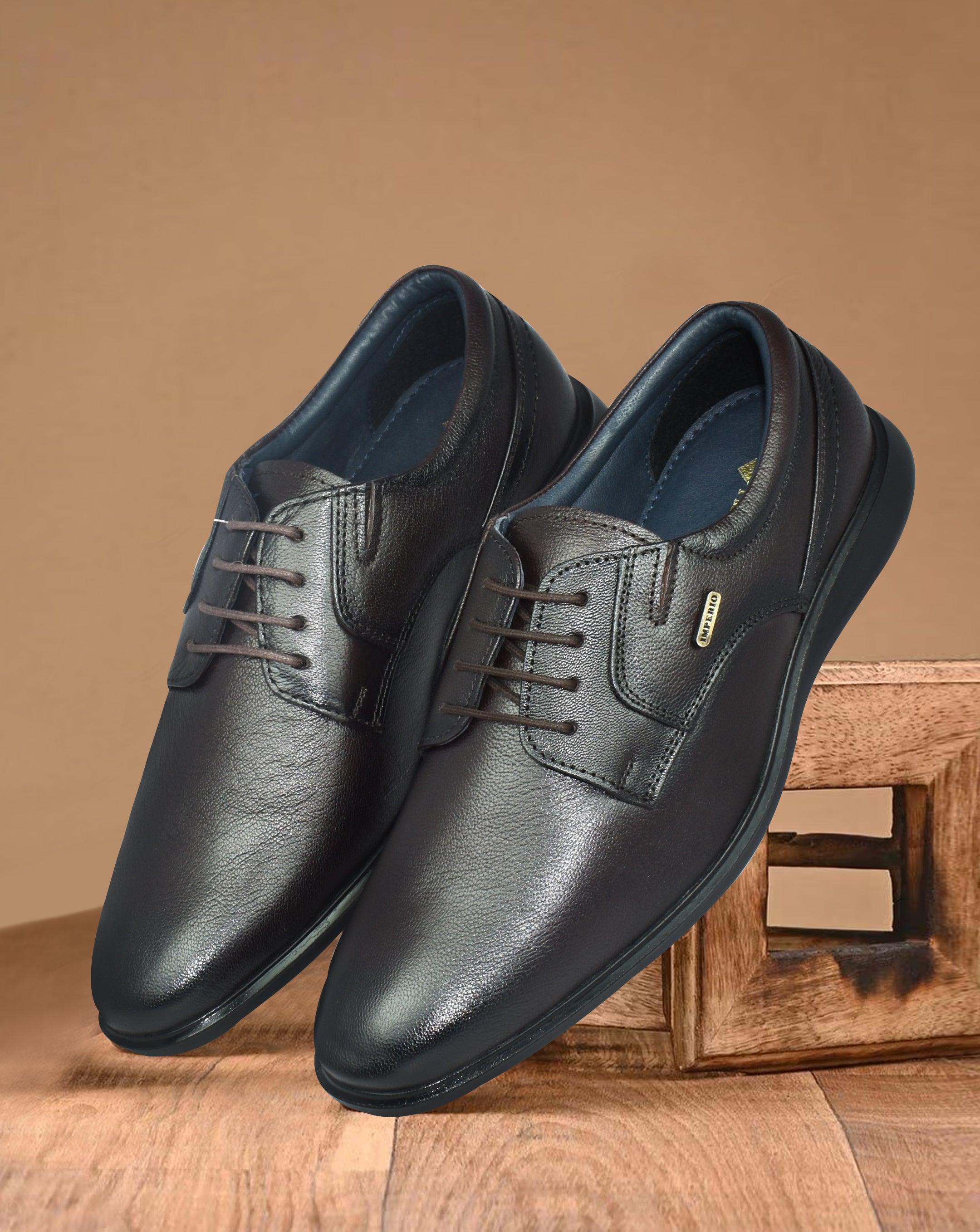 Imperio Genuine Leather Lace-up Formal Shoes for Men Dark Brown