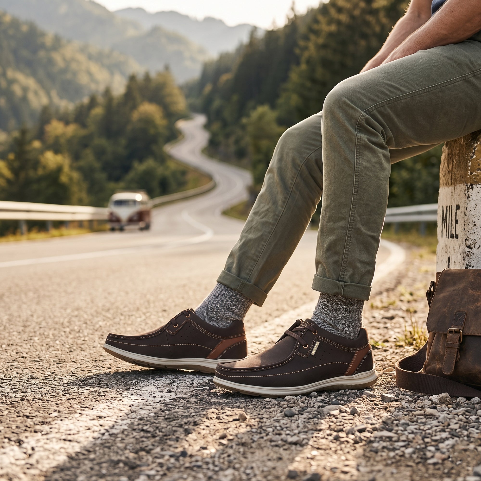 Imperio by Ajanta Men's Premium Casual Shoes | Lace-Up Lightweight Moc Toe Shoes for Men | Comfortable Cushioned Footbed | Anti-Skid Sole Style shoes | Office, Travel & Daily Wear Shoes