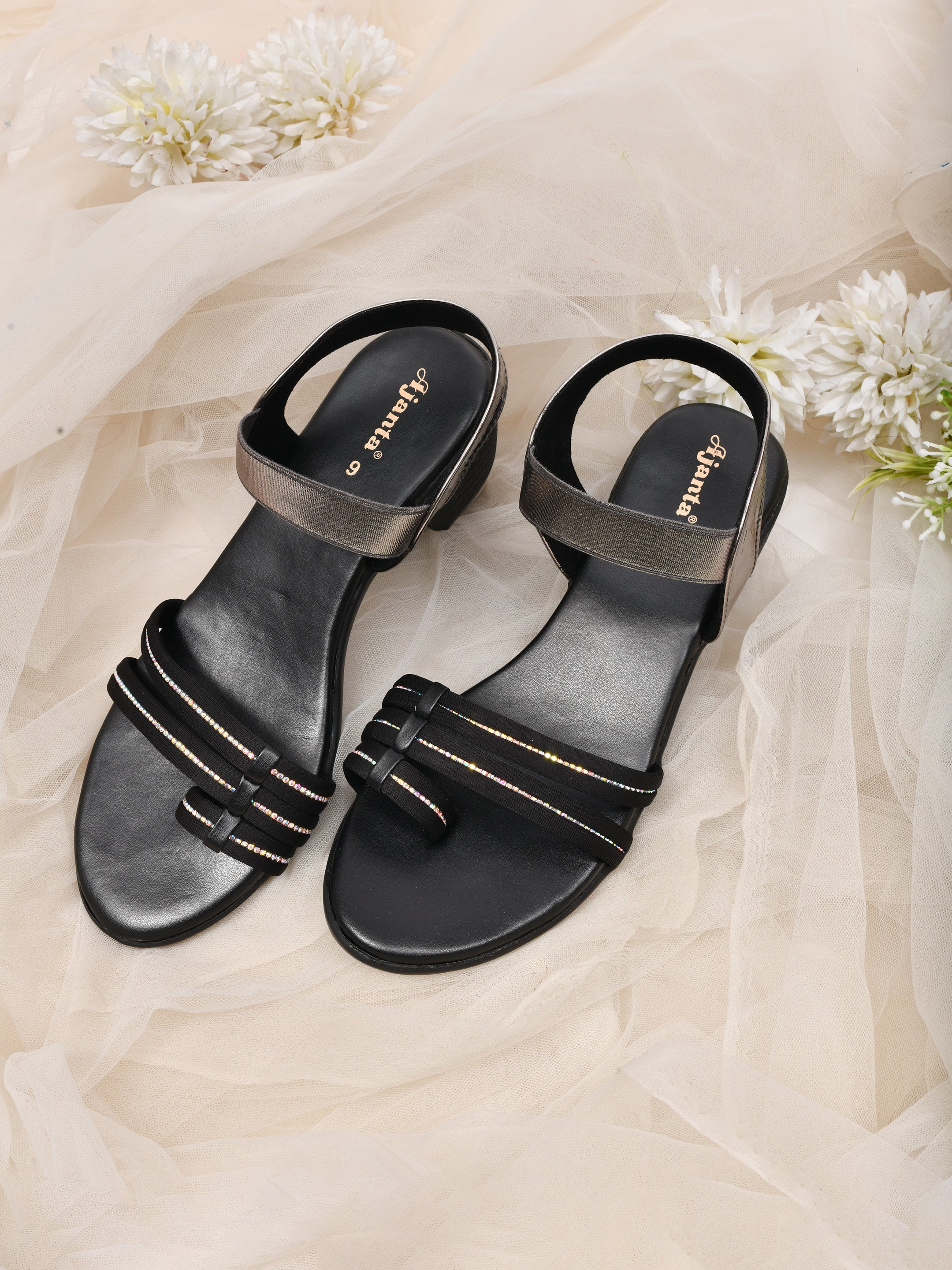Ajanta Women Heel Sandal / Heel Sandals with Anti-Skid Sole /  Fashionable & Comfortable for All-Day Wear EL4006