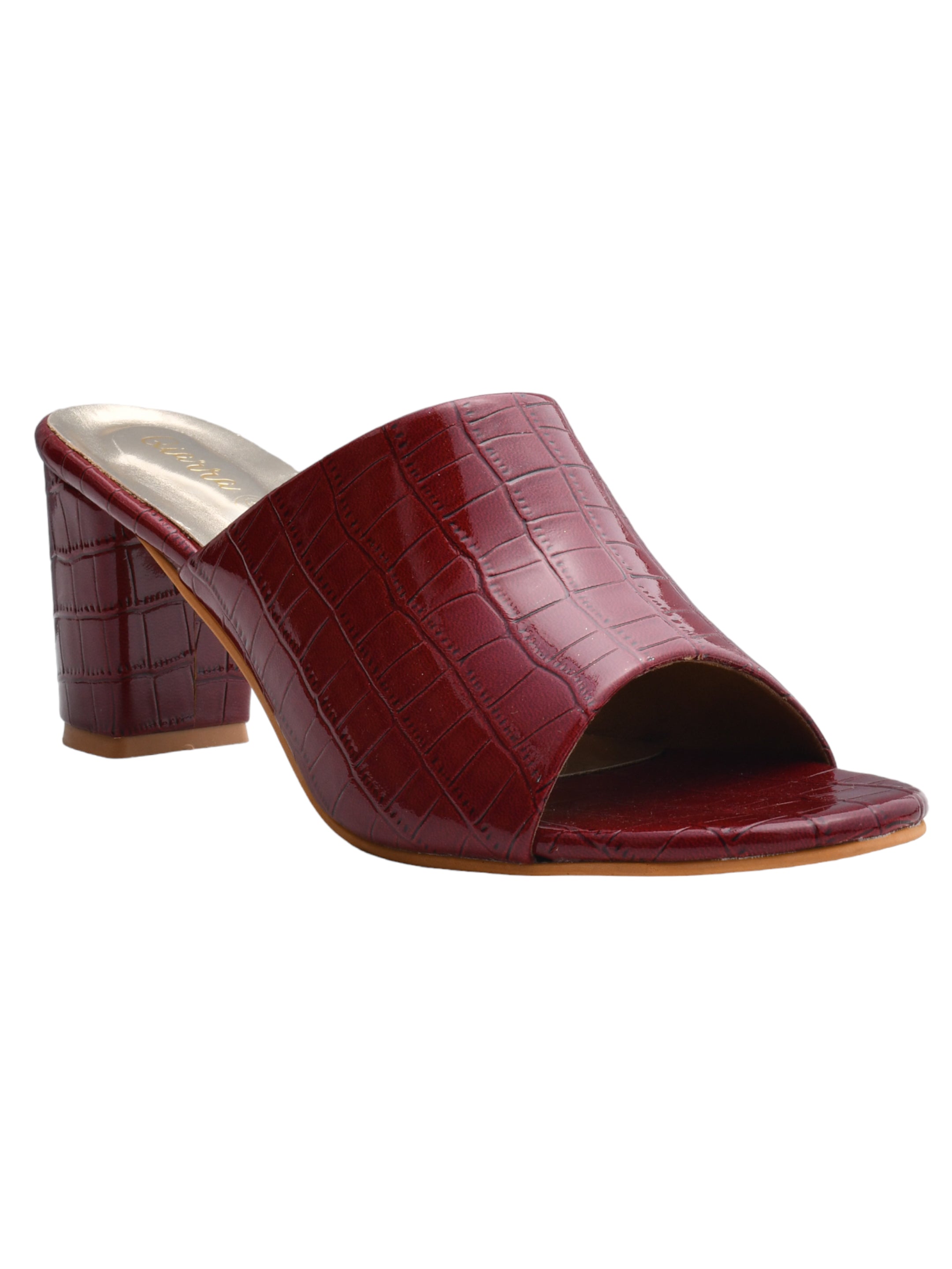 Ajanta Women Heel Sandal / Wedge Heels with Stylish Comfort / Stylish Slip-On with Square Block Heel EL3002