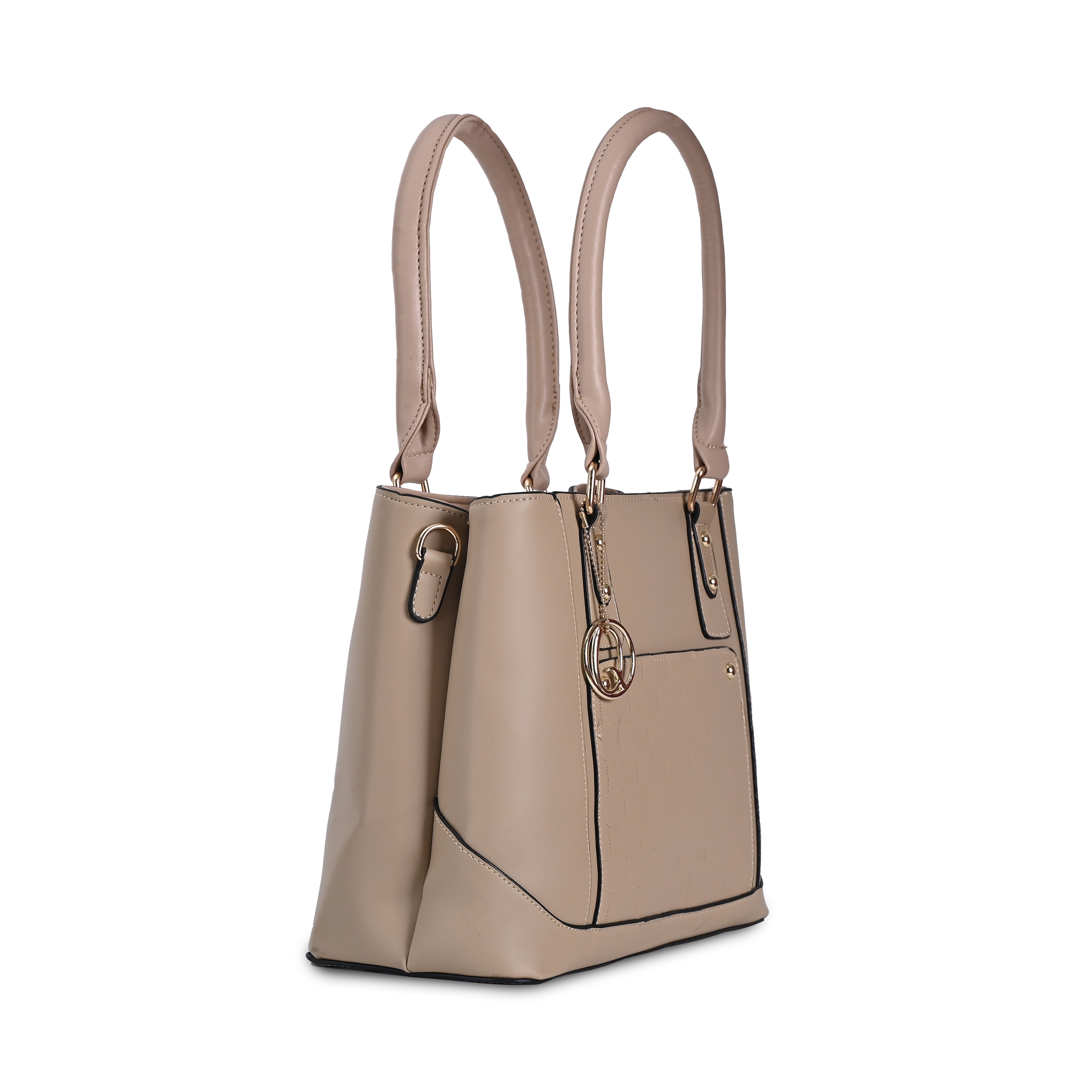 QIARRA Women's Beige Small Satchel Bag- Stylish,Casual,Daily Handbag, Purse For Women VB8082