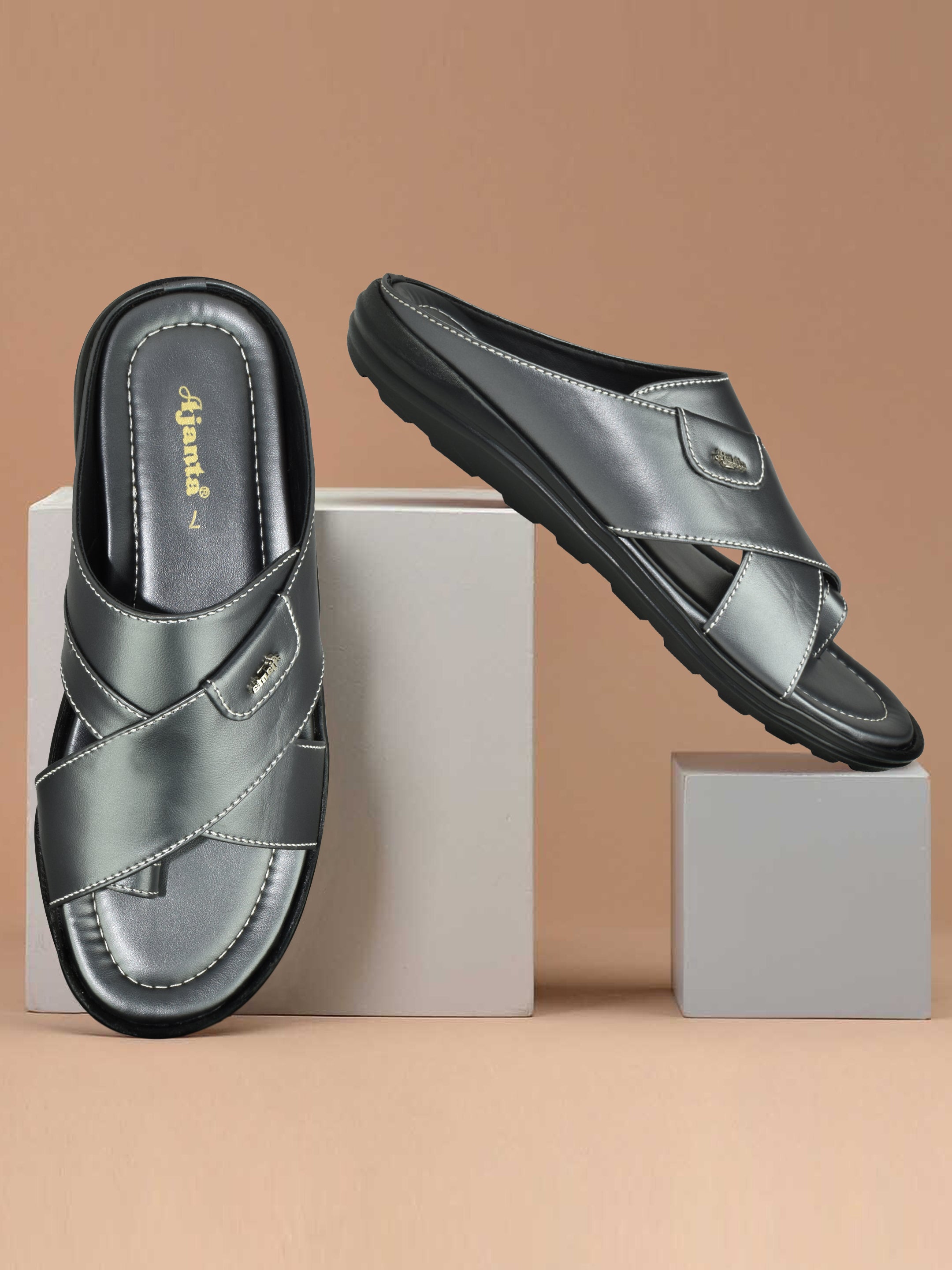 Ajanta Synthetic Sandals for Men Comfortable Sole & Durable Sandal /Men’s Casual Slip-On Sandals  EG0848