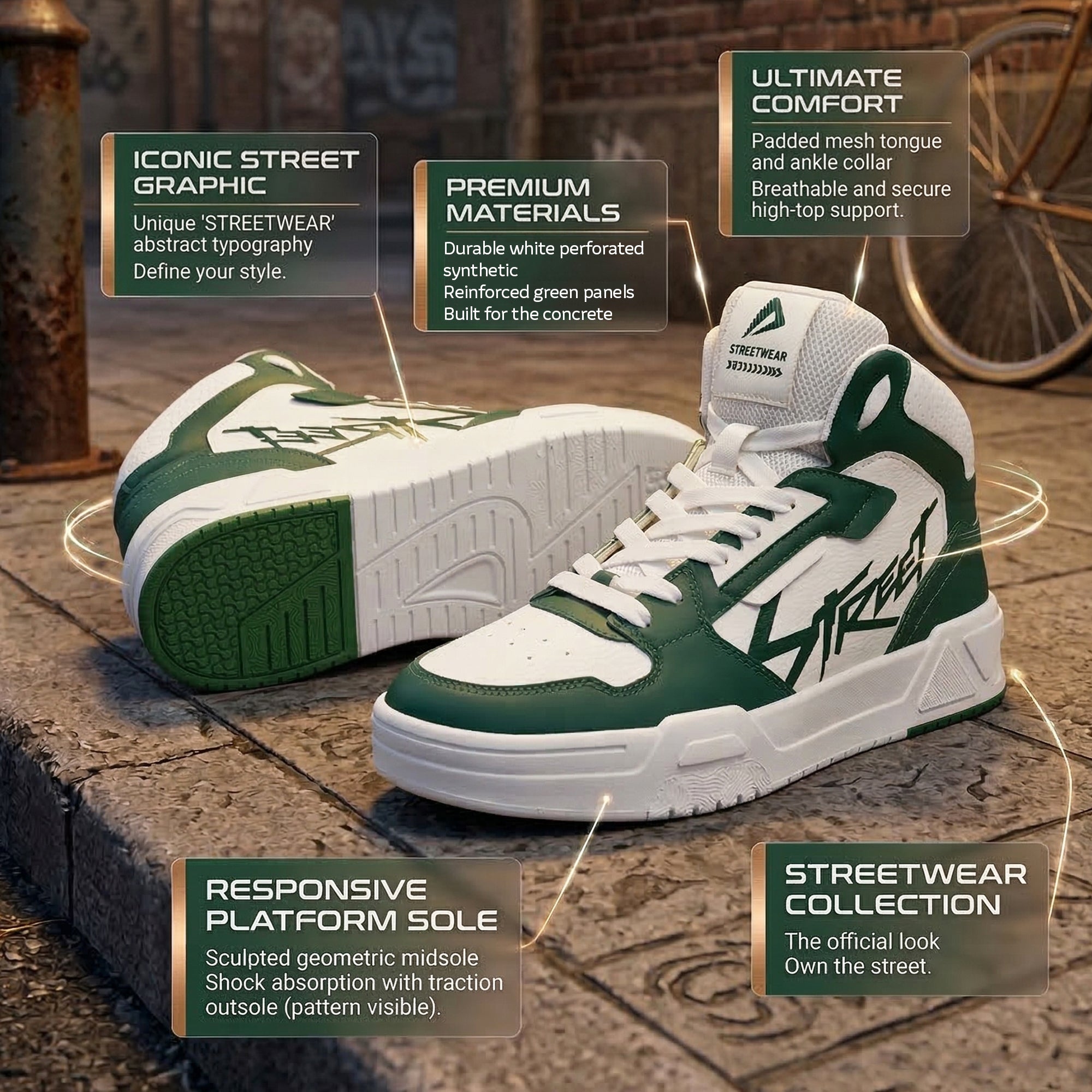 Impakto Ascendix Men’s High Top Casual Sneakers