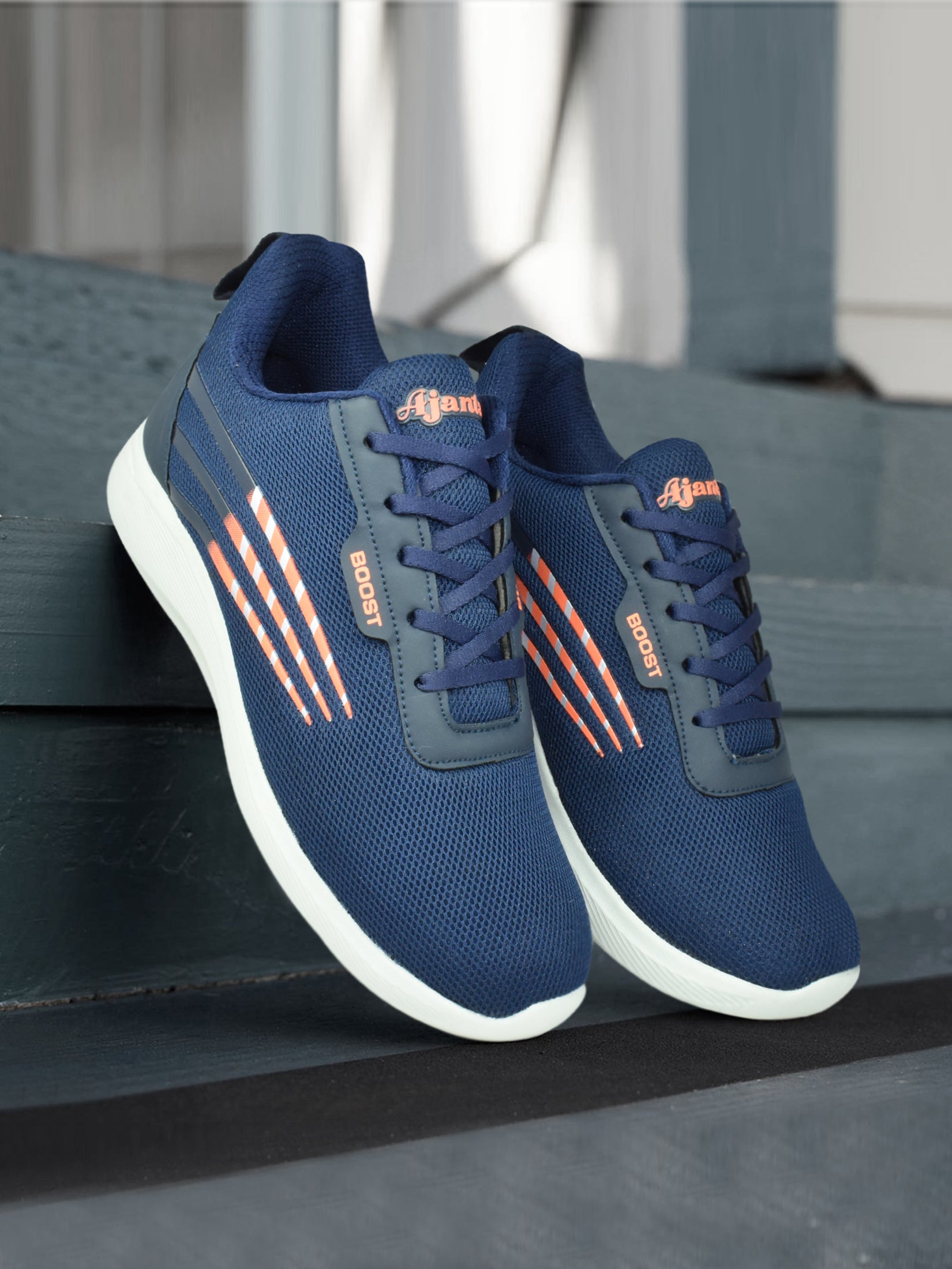 Ajanta Men’s Blue Lightweight Walking Shoes with Anti-Skid EVA Sole| Comfortable Slip-On Walking Shoes EG1020