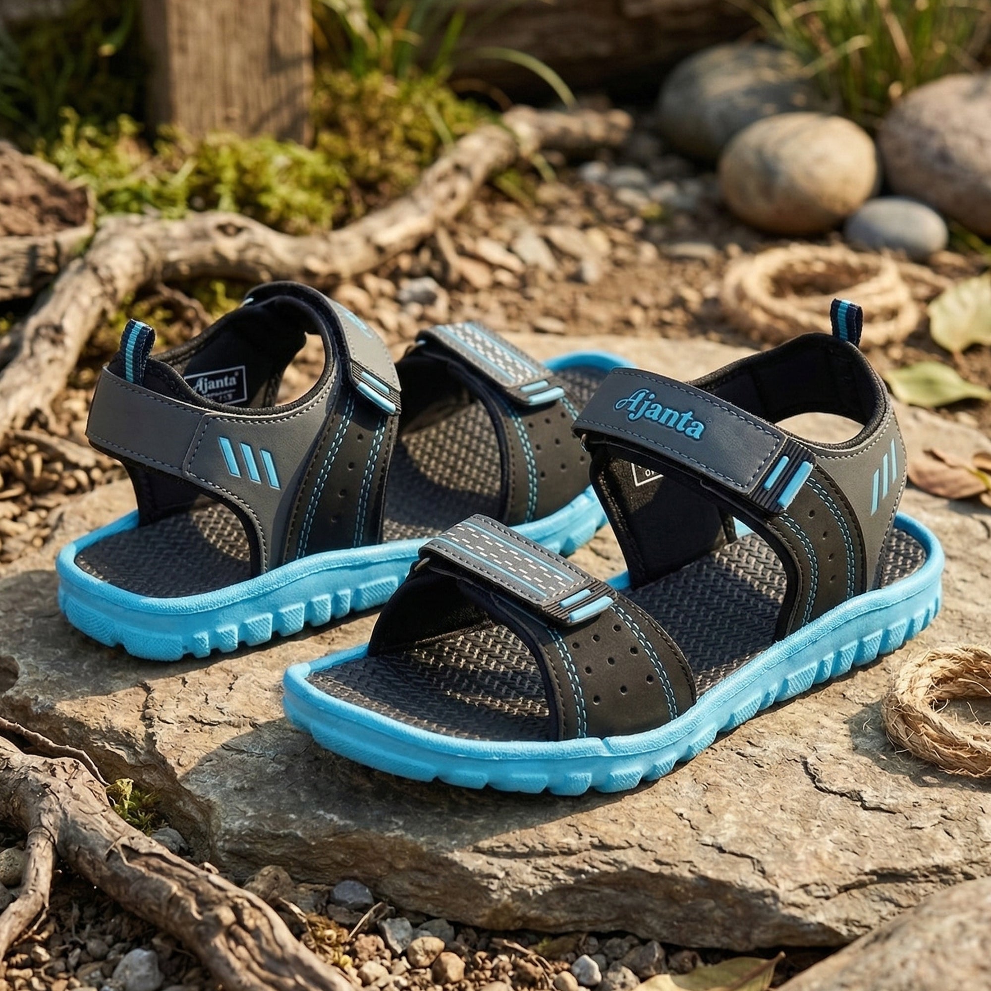 Ajanta Men’s Sports Sandals with Velcro Strap