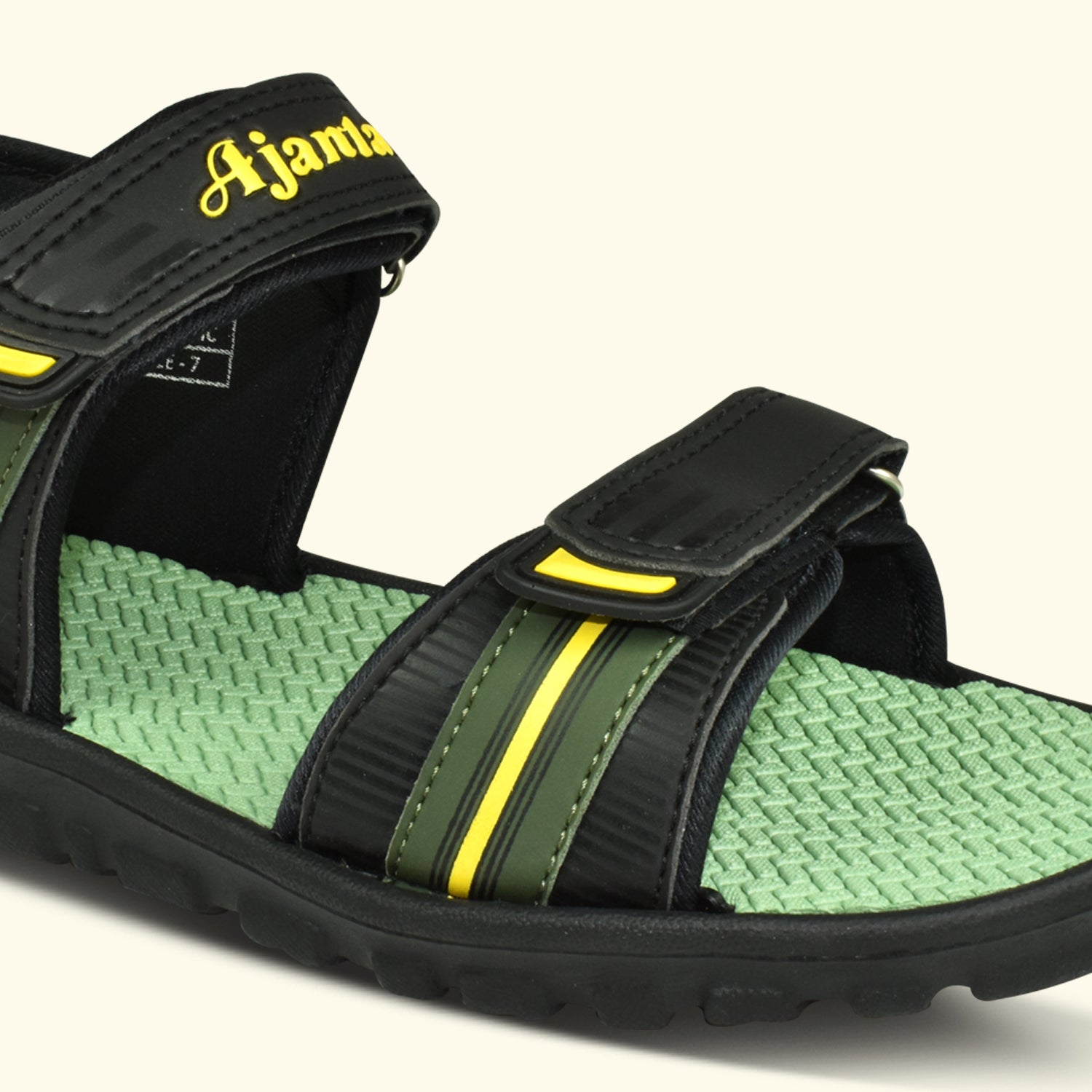 Ajanta Men’s Black Slip-On Outdoor Sandals