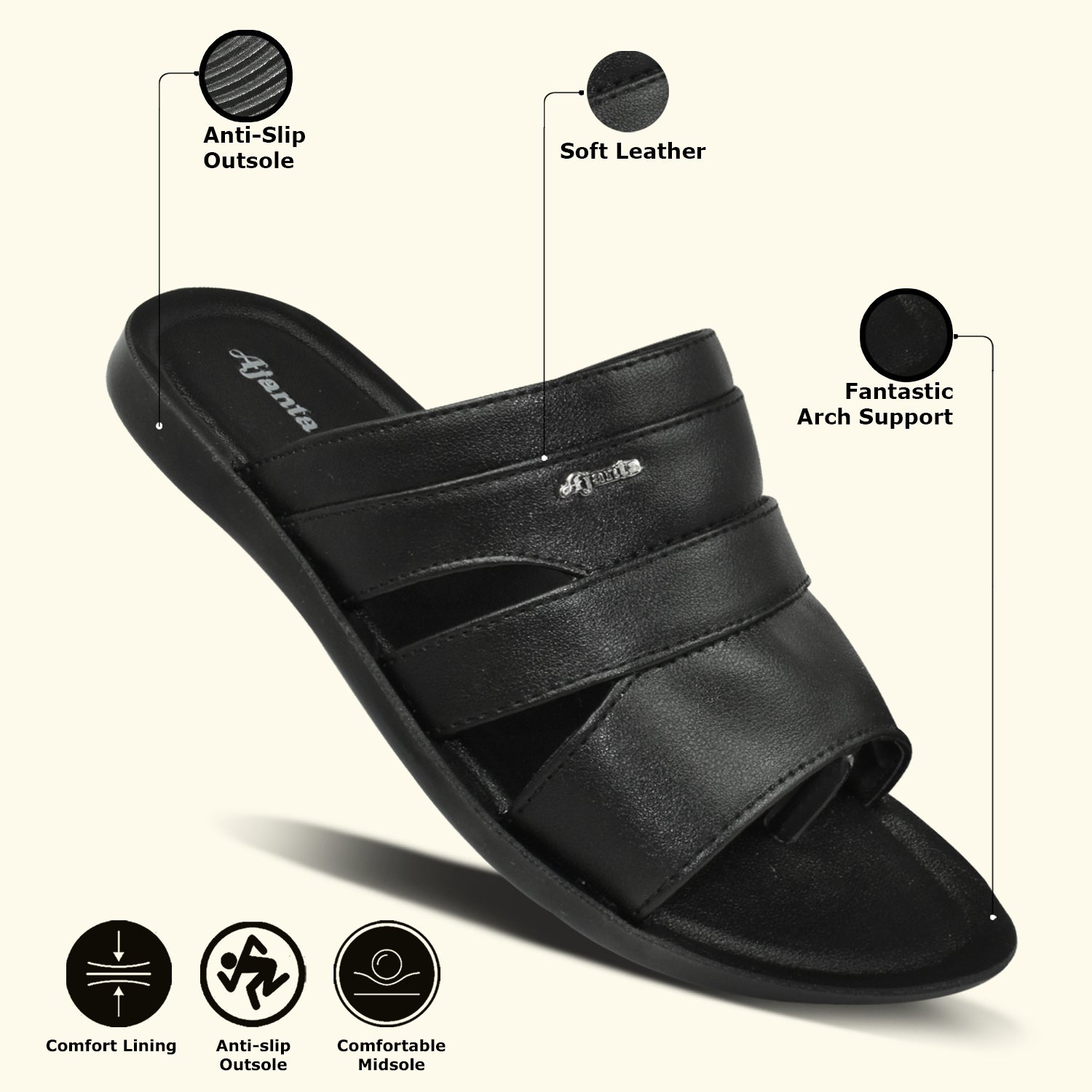 Ajanta Men's Lightweight Anti-Slip Sandals