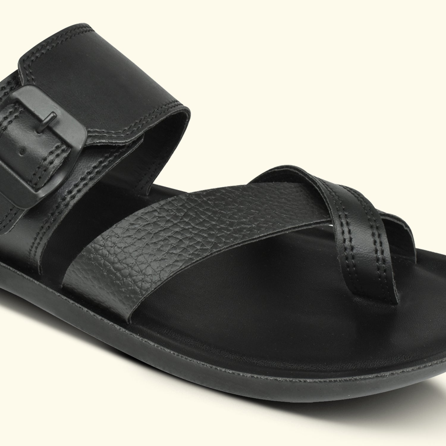 Ajanta Menβs Tan Slip-On Sandals for All-Day Comfort