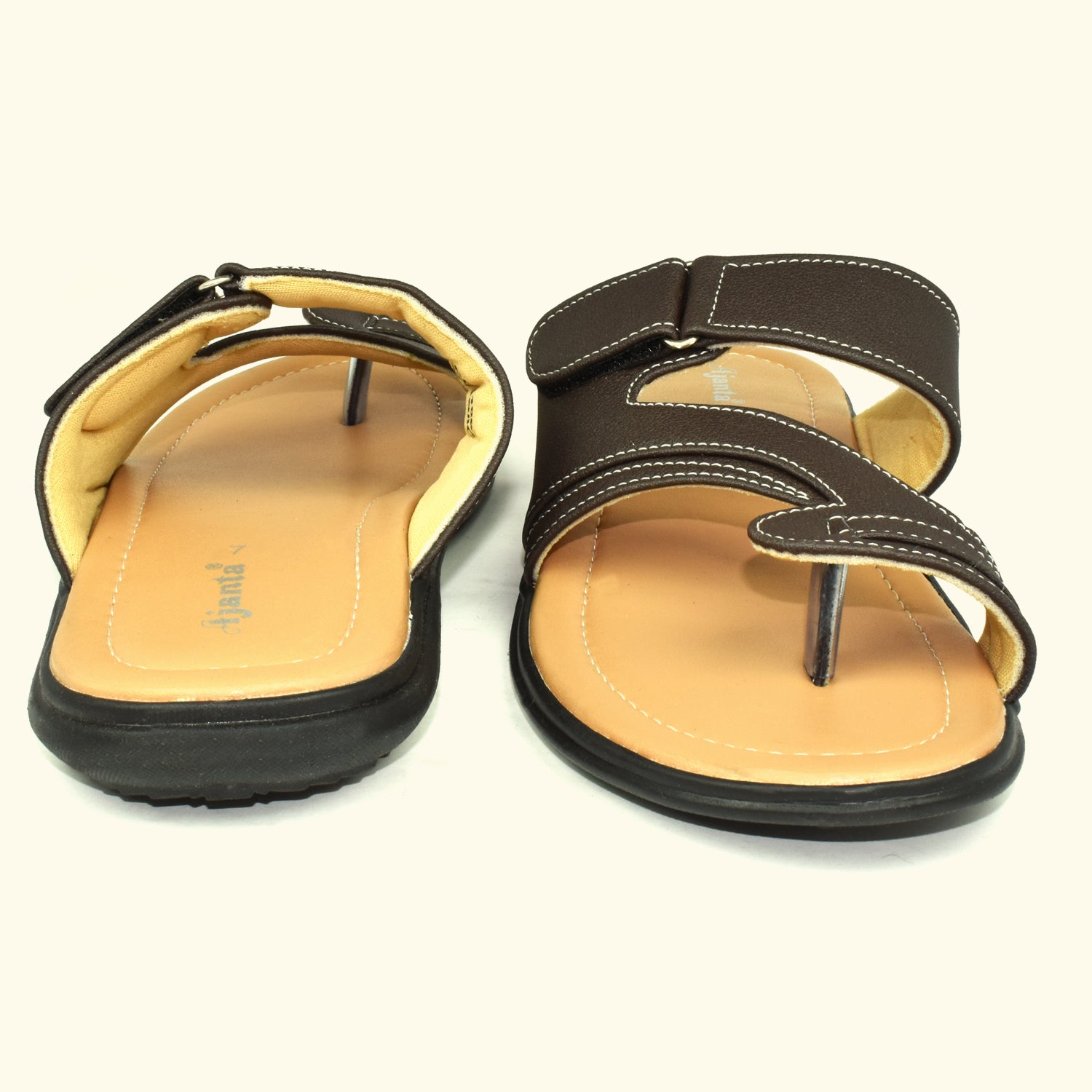 AJANTA Men's Brown Flat Sandals | Durable Synthetic Upper | Comfortable & Stylish Sandal EG3034