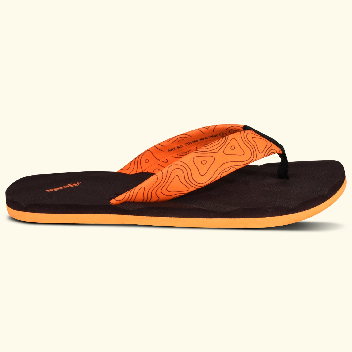 Ajanta Men's Brown Slip-On Chappal | Lightweight EVA Sole | Durable Synthetic Upper | Comfortable Daily Sandal EG3035
