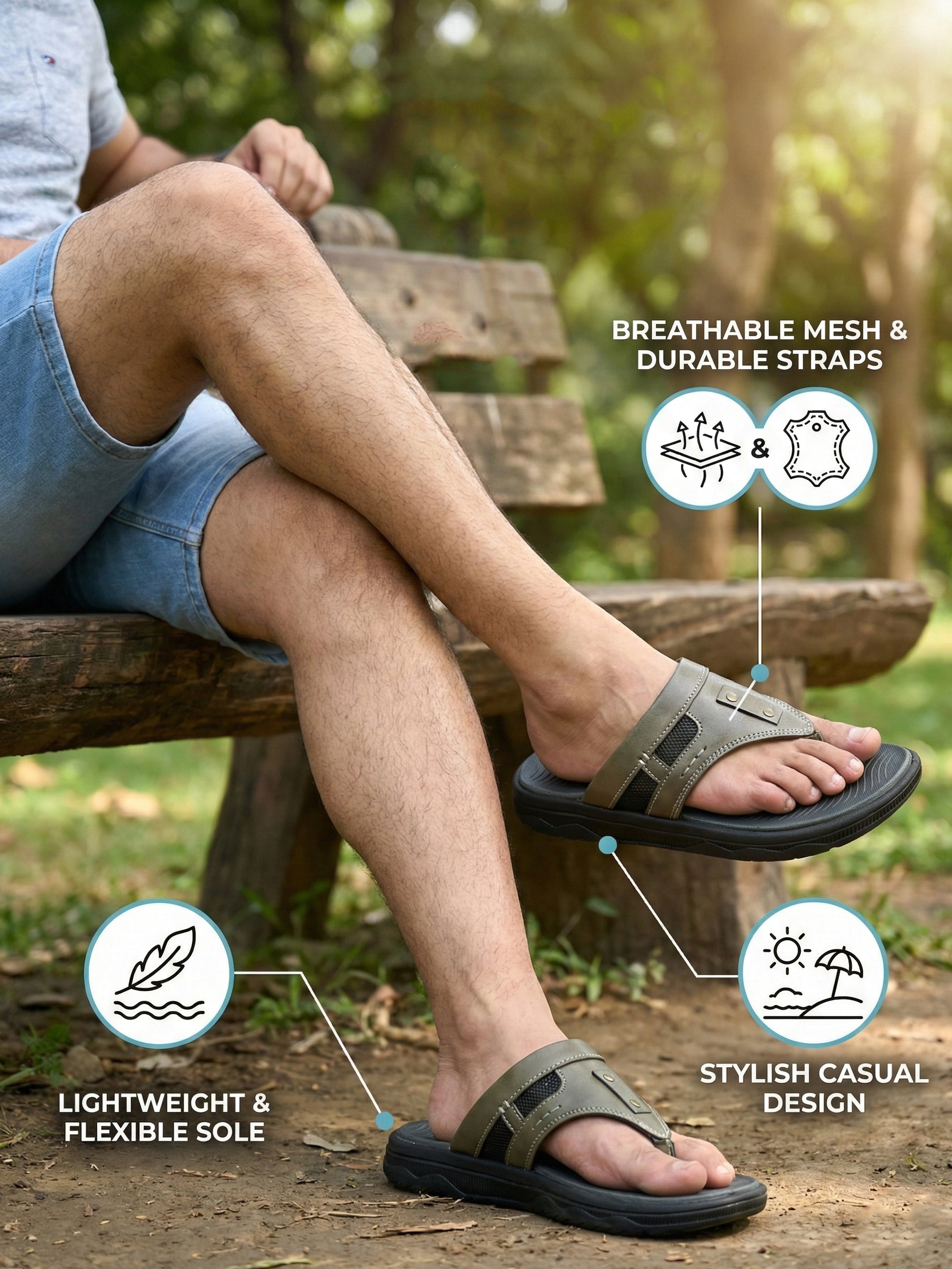 Ajanta Men’s Slip-On Sandals