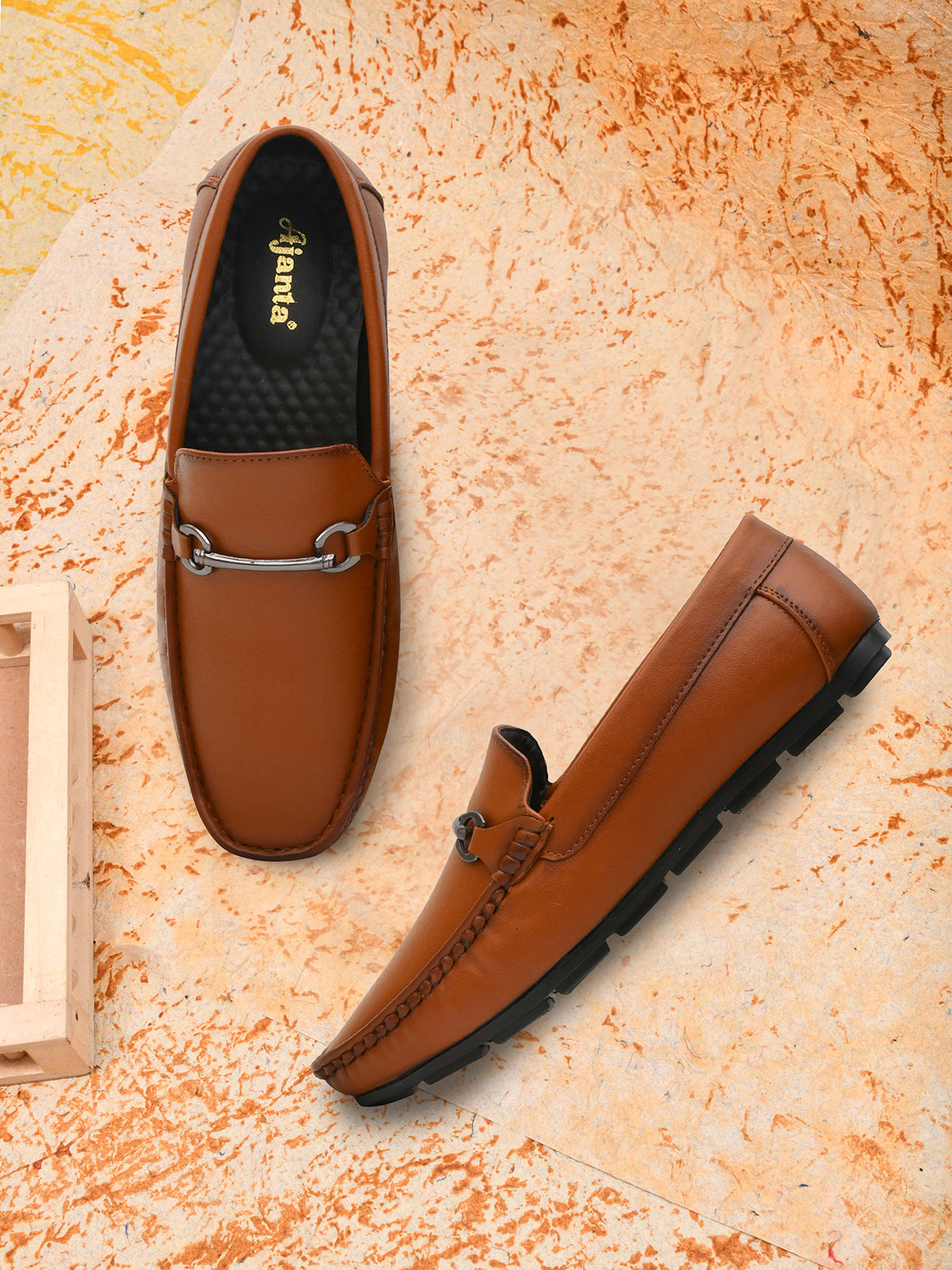 Ajanta Men Loafers / Men’s Non-Slip Loafers / Classic Formal Design with Anti-Skid Grip EG4003