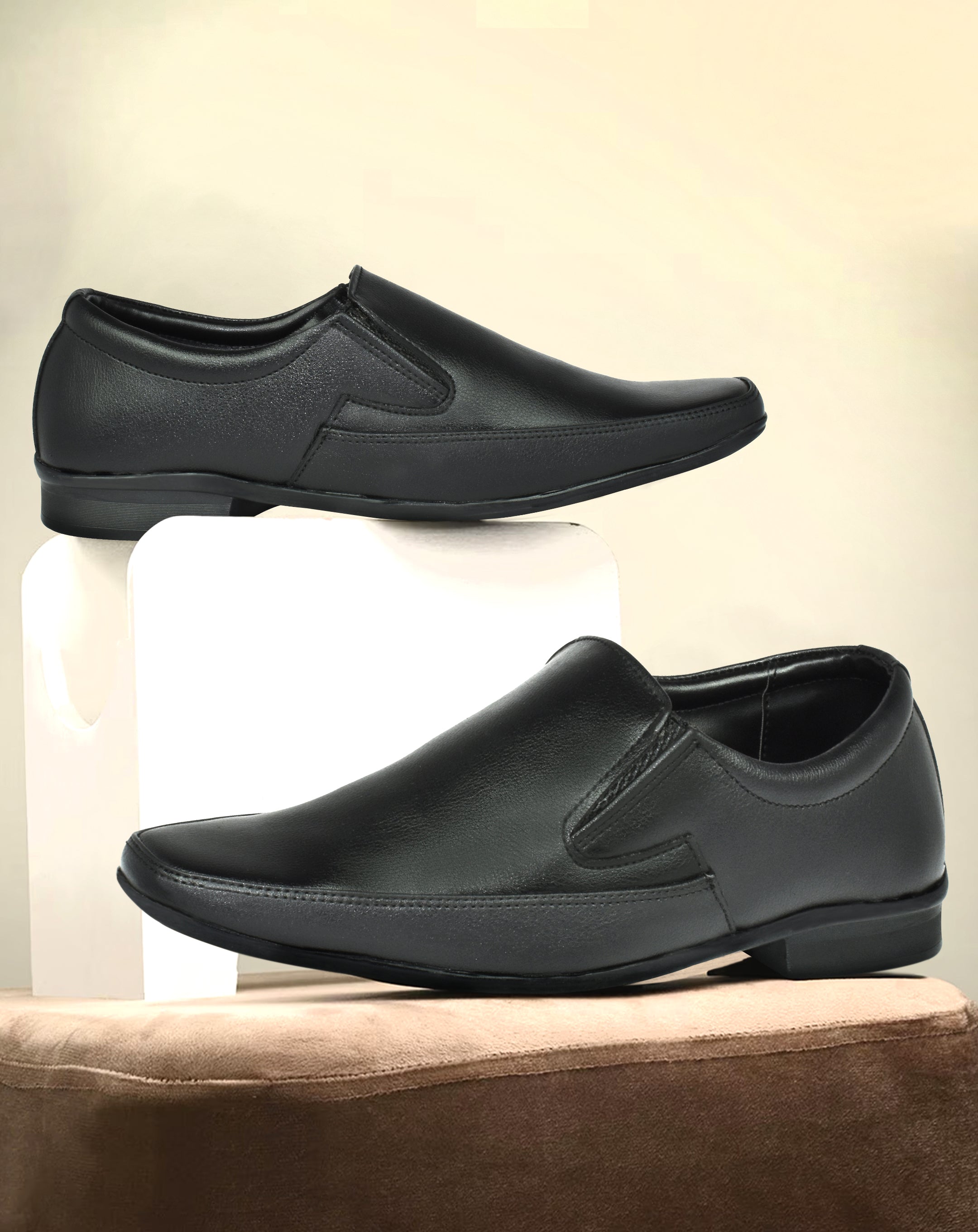 Ajanta Men's Black Comfort & Stylish,Perfect for Formal Wear, Business Casual,Parties Shoe EG4008