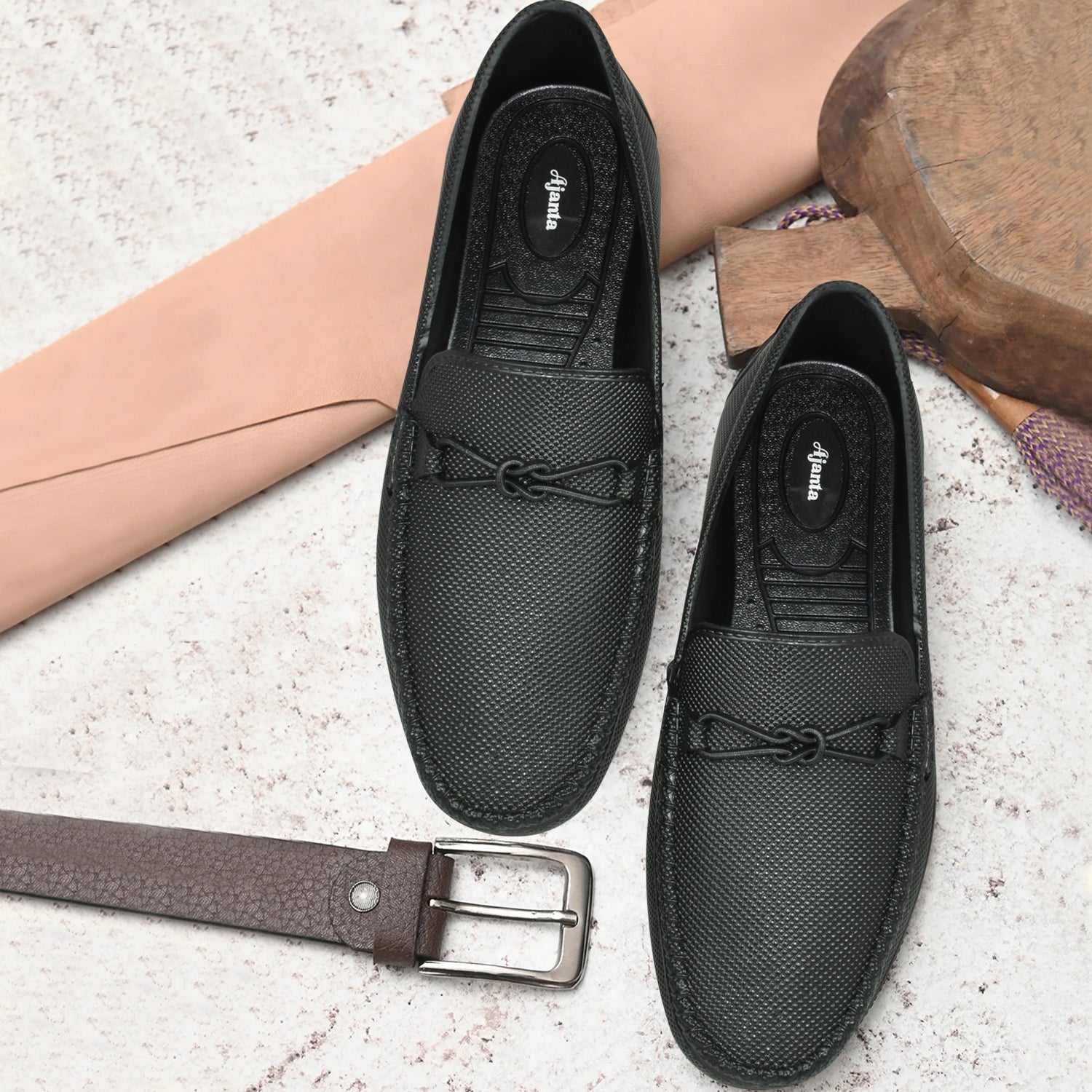 AJANTA Anti-Skid & Waterproof Slip-On Loafers for Men for Casual, Office & Everyday Wear EG4014