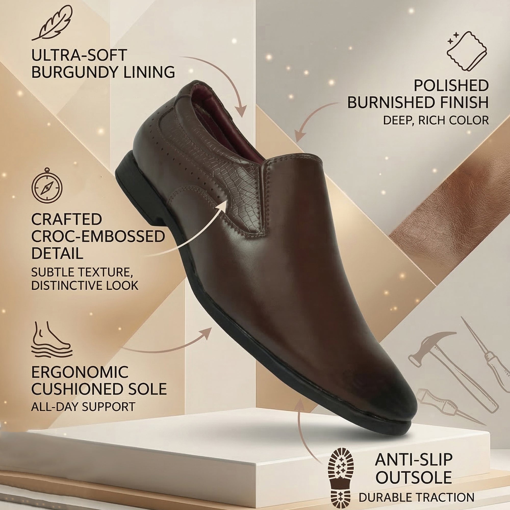Ajanta Men's Slip On Casual Shoes