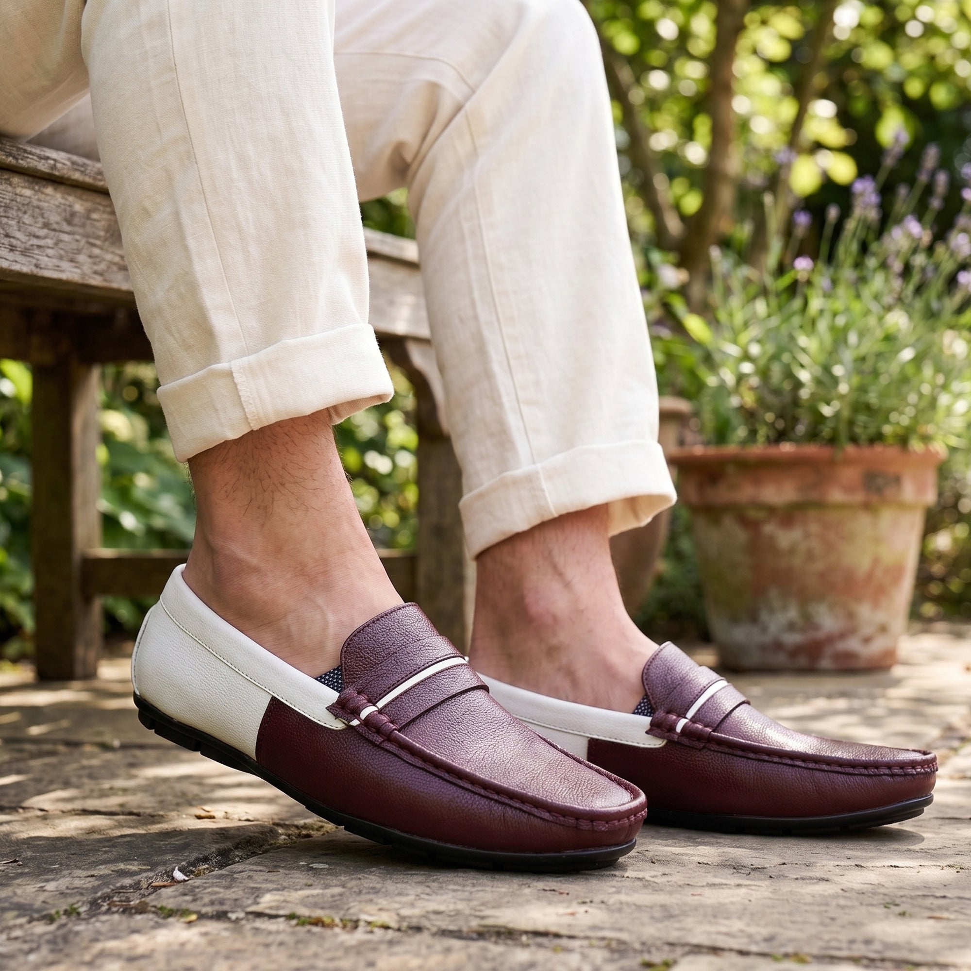AJANTA Men Stylish Loafers | Synthetic Leather Casual Slip-On Shoes for Daily Wear