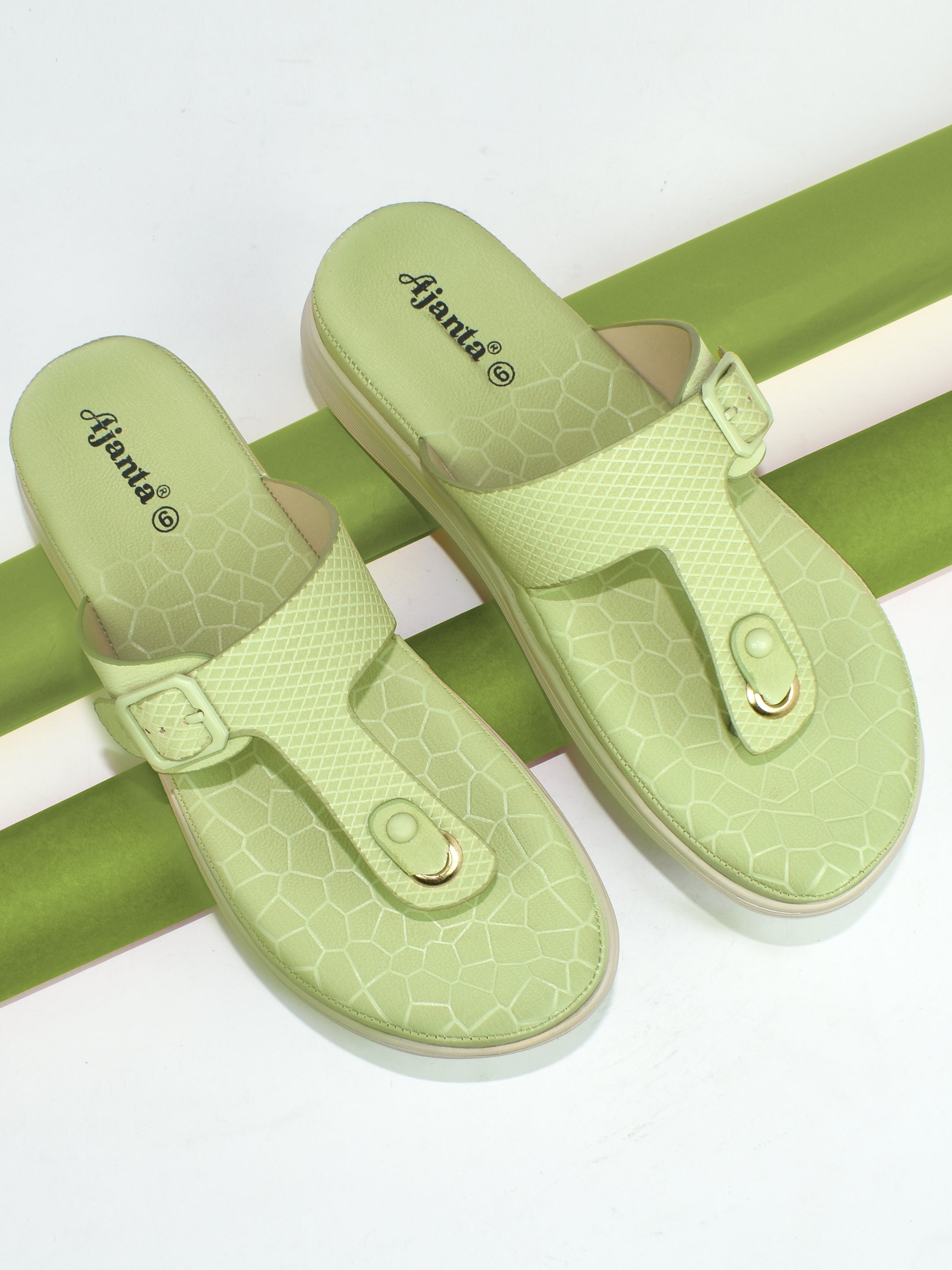 Ajanta Women Flat Sandal / Anti-Skid Sole with Elegant Look / Women’s Casual Flat Sandals EL1001