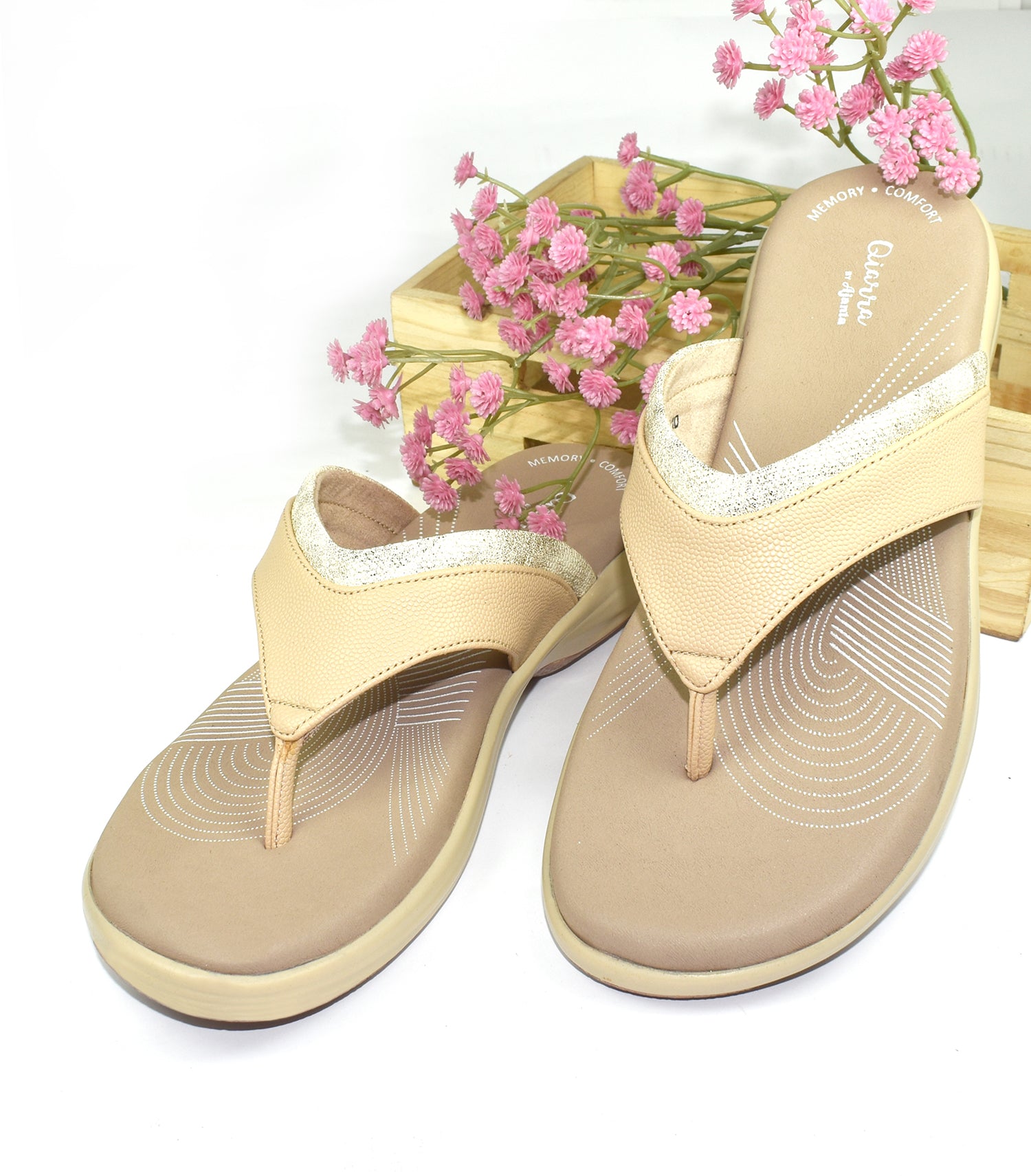 Ajanta Casual Slip on Stylish Flat Sandal for Women & Comfortable Slipper EL1009