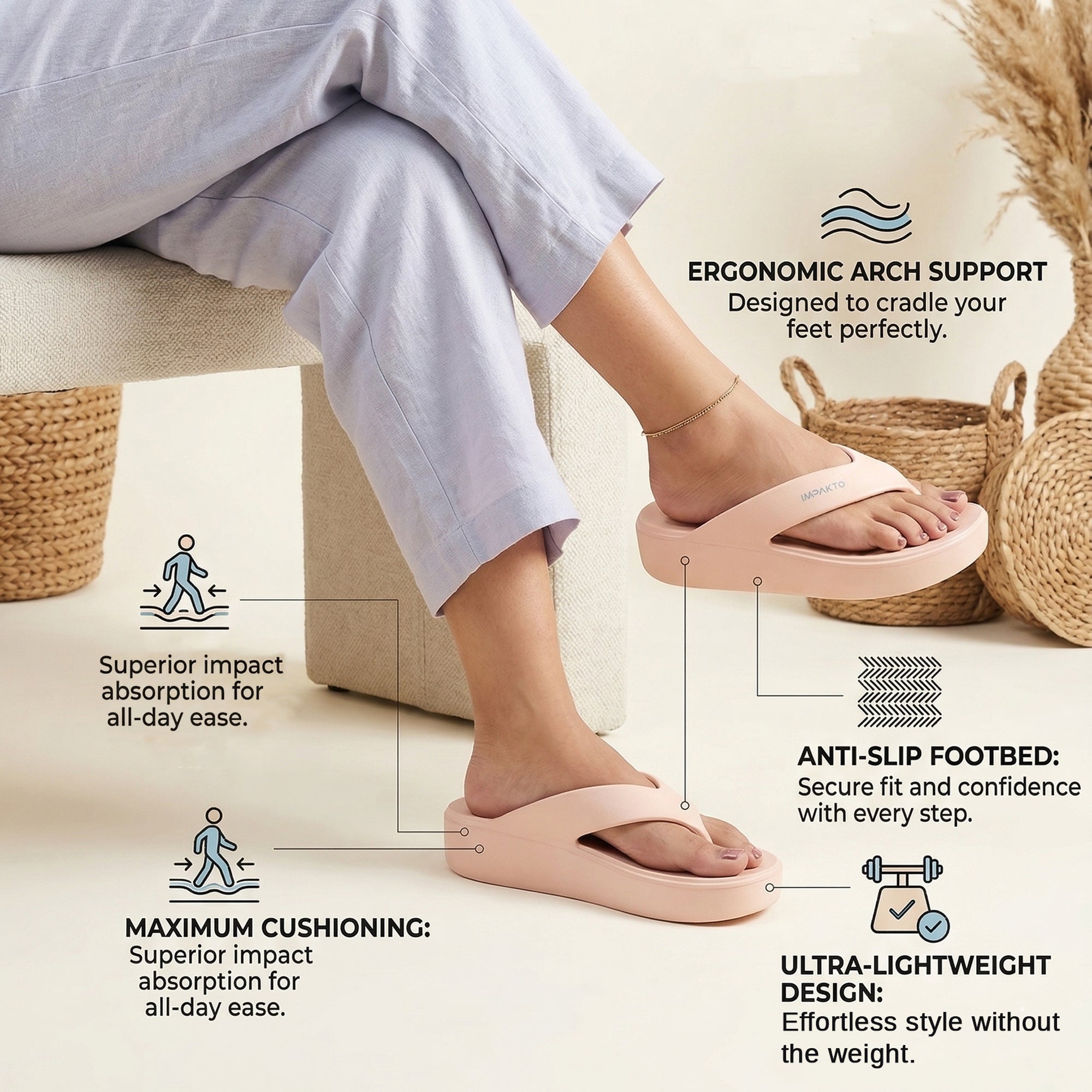 Ajanta Women’s Lightweight Comfortable Slipper