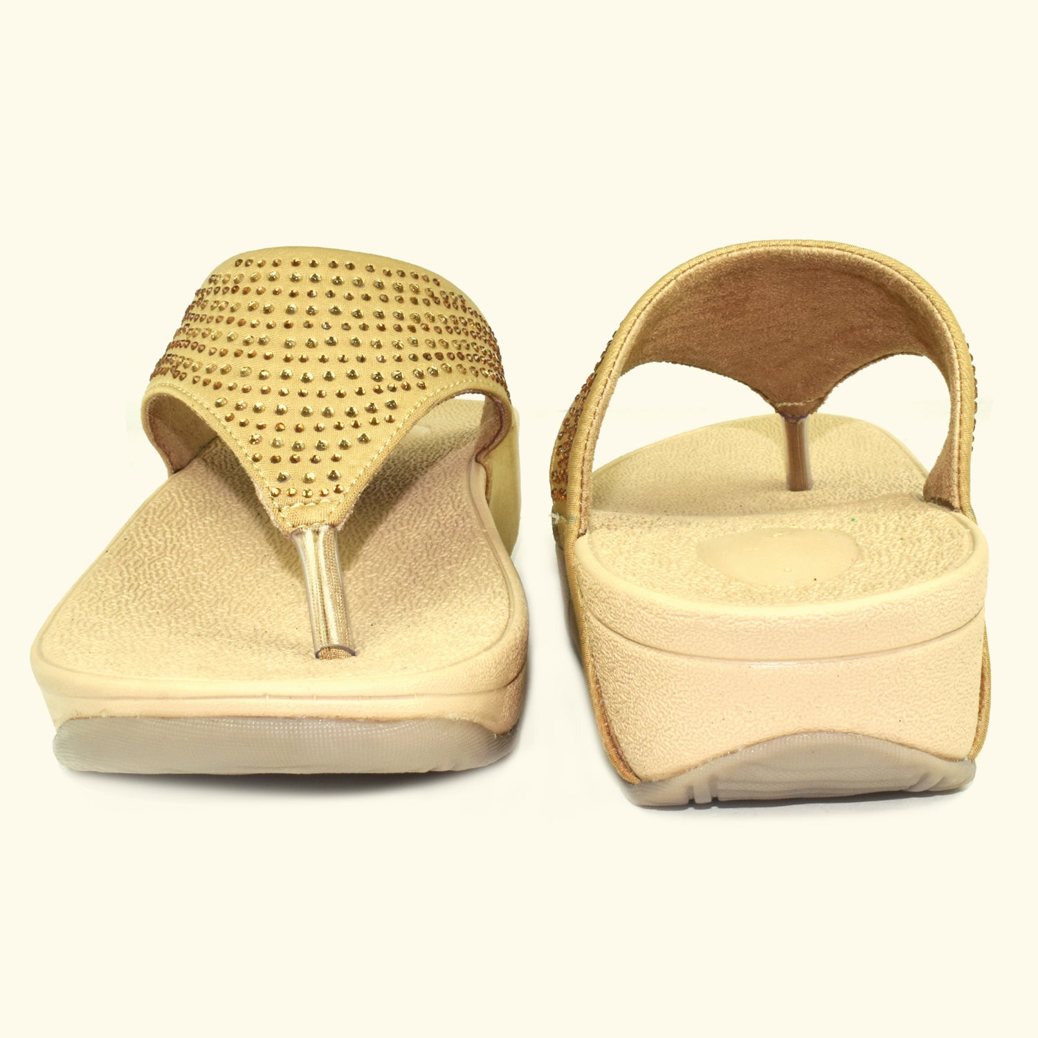 Ajanta Women’s Beige Flat Sandals