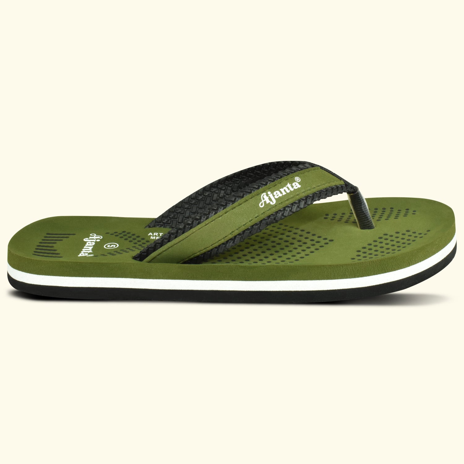 Ajanta Women's Green Slip-On Outdoor Slippers | Lightweight EVA Sole | Durable Synthetic Upper | Comfortable Daily Wear Slippers EL1033
