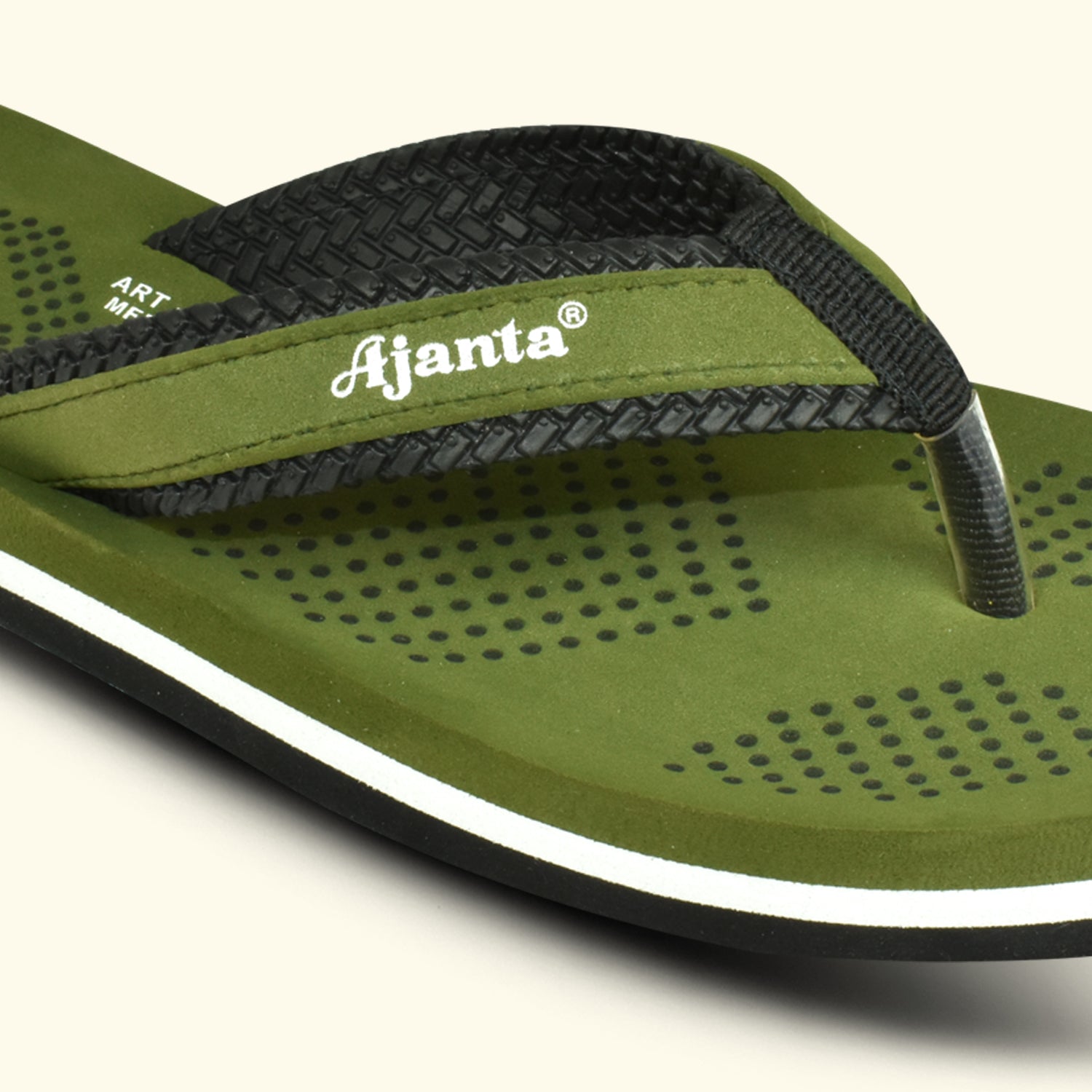 Ajanta Women's Green Slip-On Outdoor Slippers | Lightweight EVA Sole | Durable Synthetic Upper | Comfortable Daily Wear Slippers EL1033