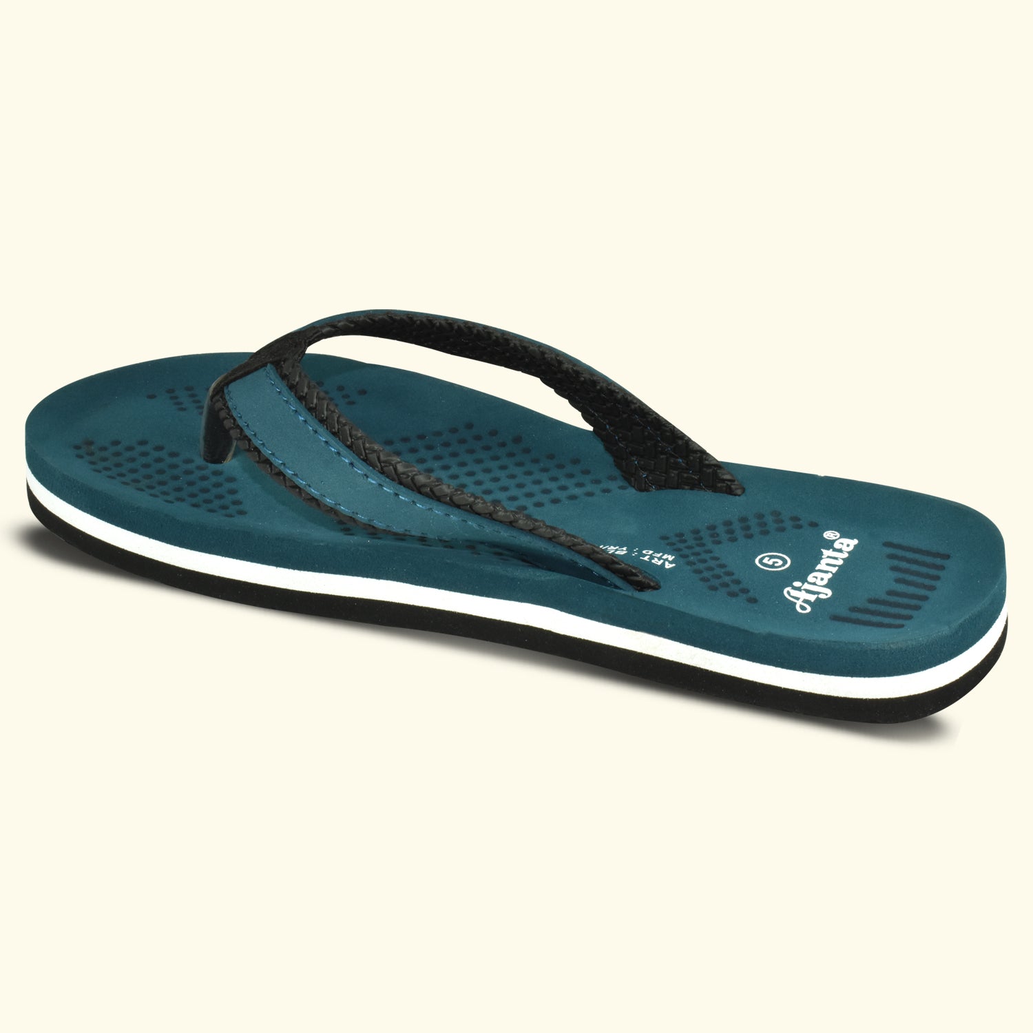 Ajanta Women's Sea Green Slip-On Outdoor Slippers | Lightweight EVA Sole | Durable Synthetic Upper | Everyday Comfort Wear | Slipper EL1034