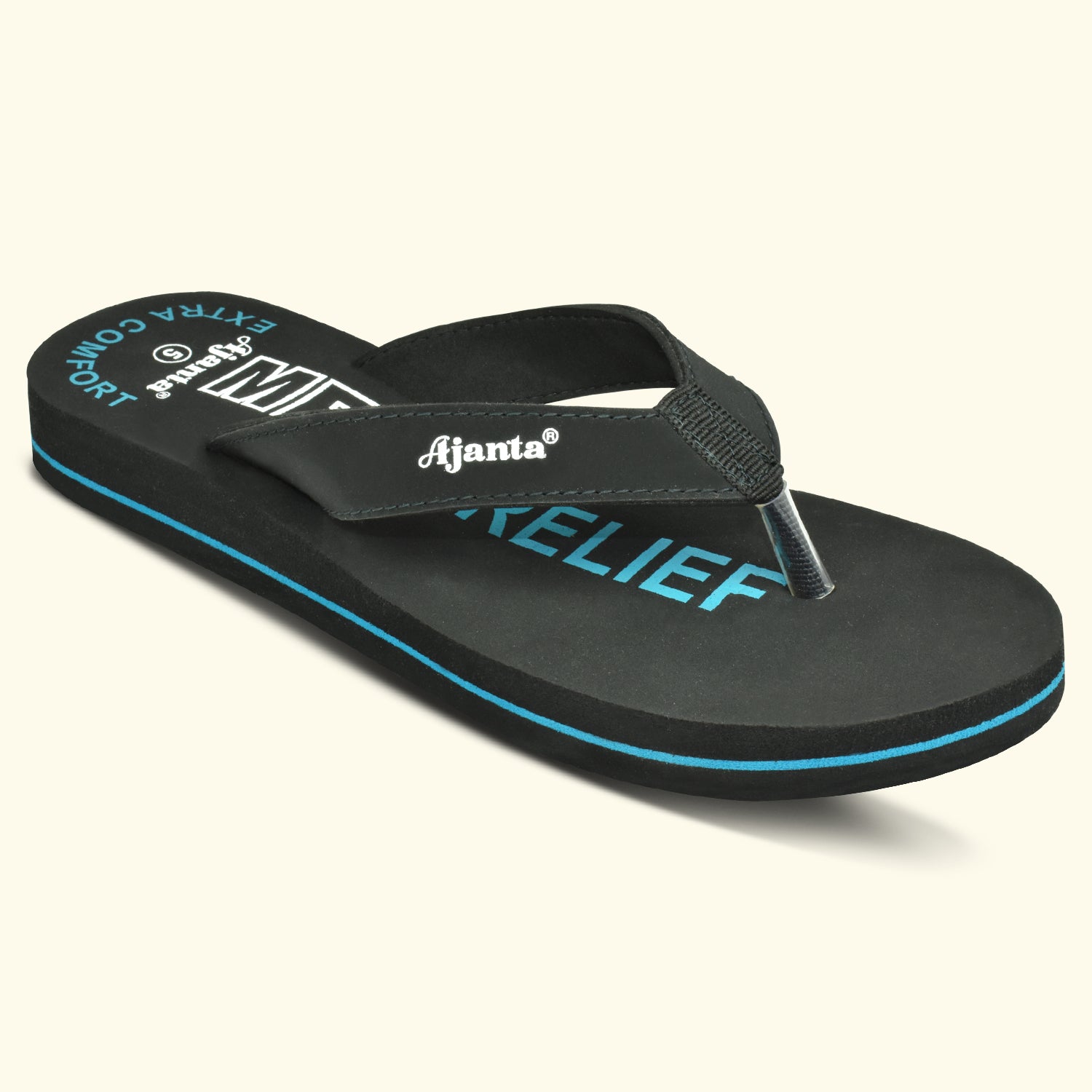 Ajanta Women's Black Slip-On Outdoor Slippers | Lightweight EVA Sole | Durable Synthetic Upper | Everyday Comfort Slippers EL1035