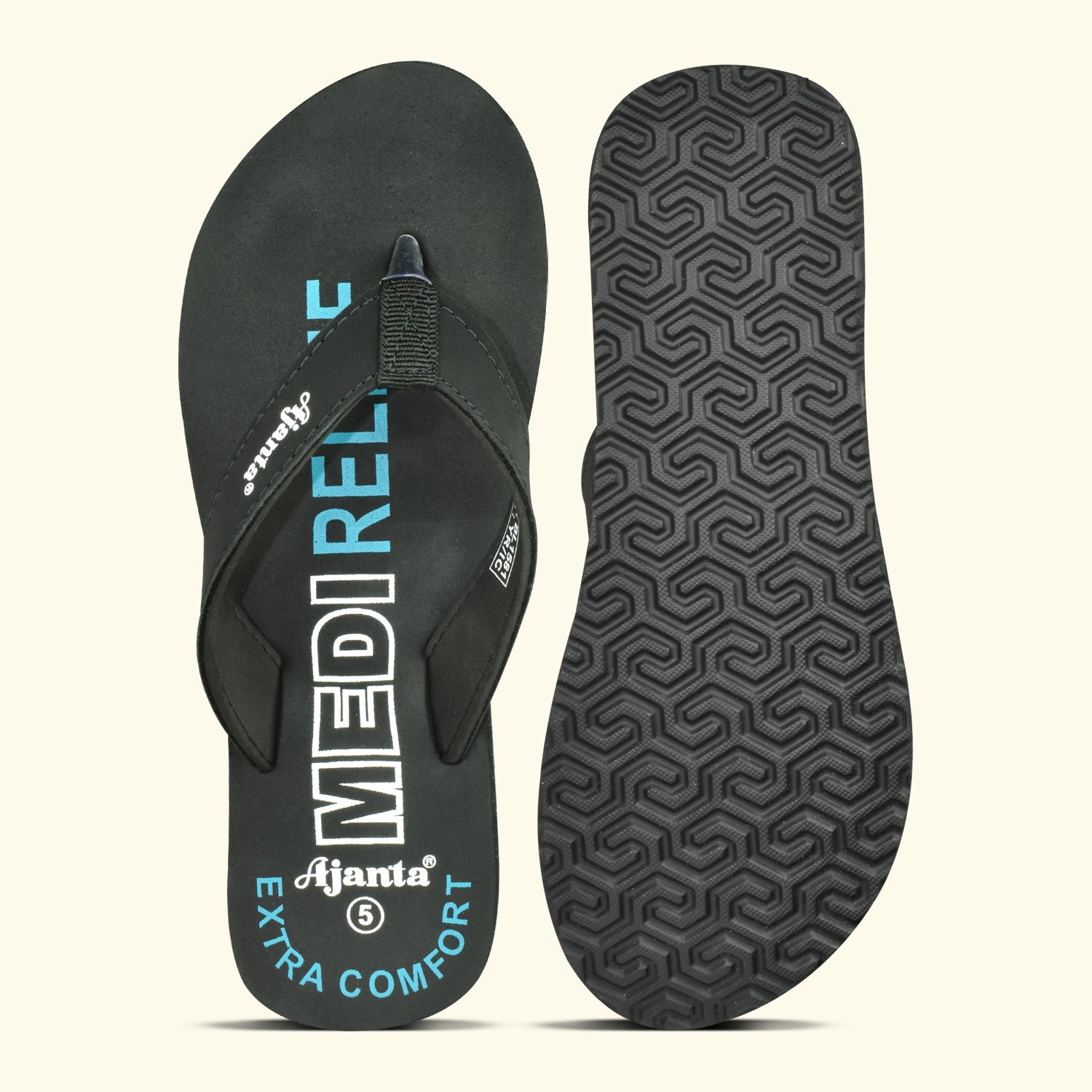 Ajanta Women’s Black Lightweight Slippers