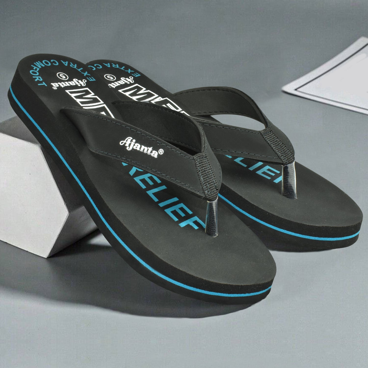 Ajanta Women’s Black Lightweight Slippers