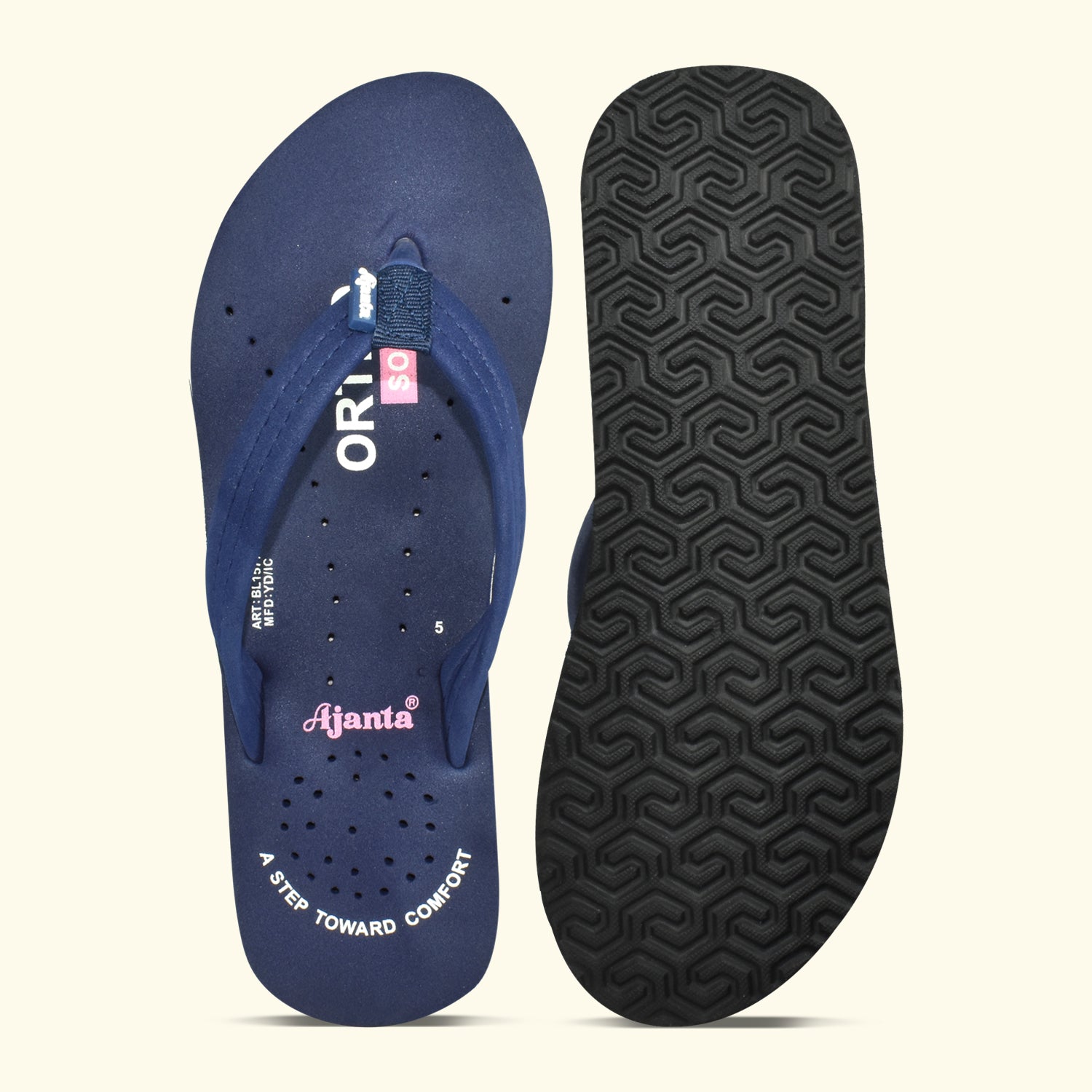 AJANTA Ortho +Women's Doctor Slippers | Orthopedic, Non-Slip, Lightweight, Comfortable Flats EL1036