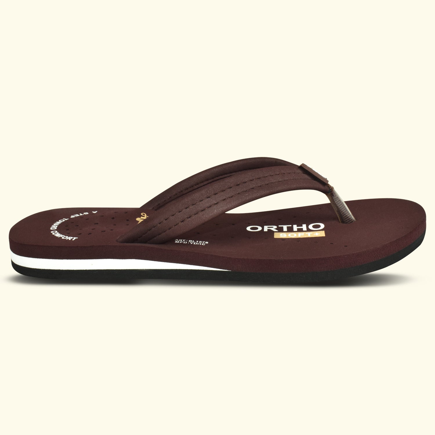 AJANTA Ortho + Women's Doctor Slippers |Stylish Casual Chappals & House Flip-Flops for Ladies and Girls EL1037