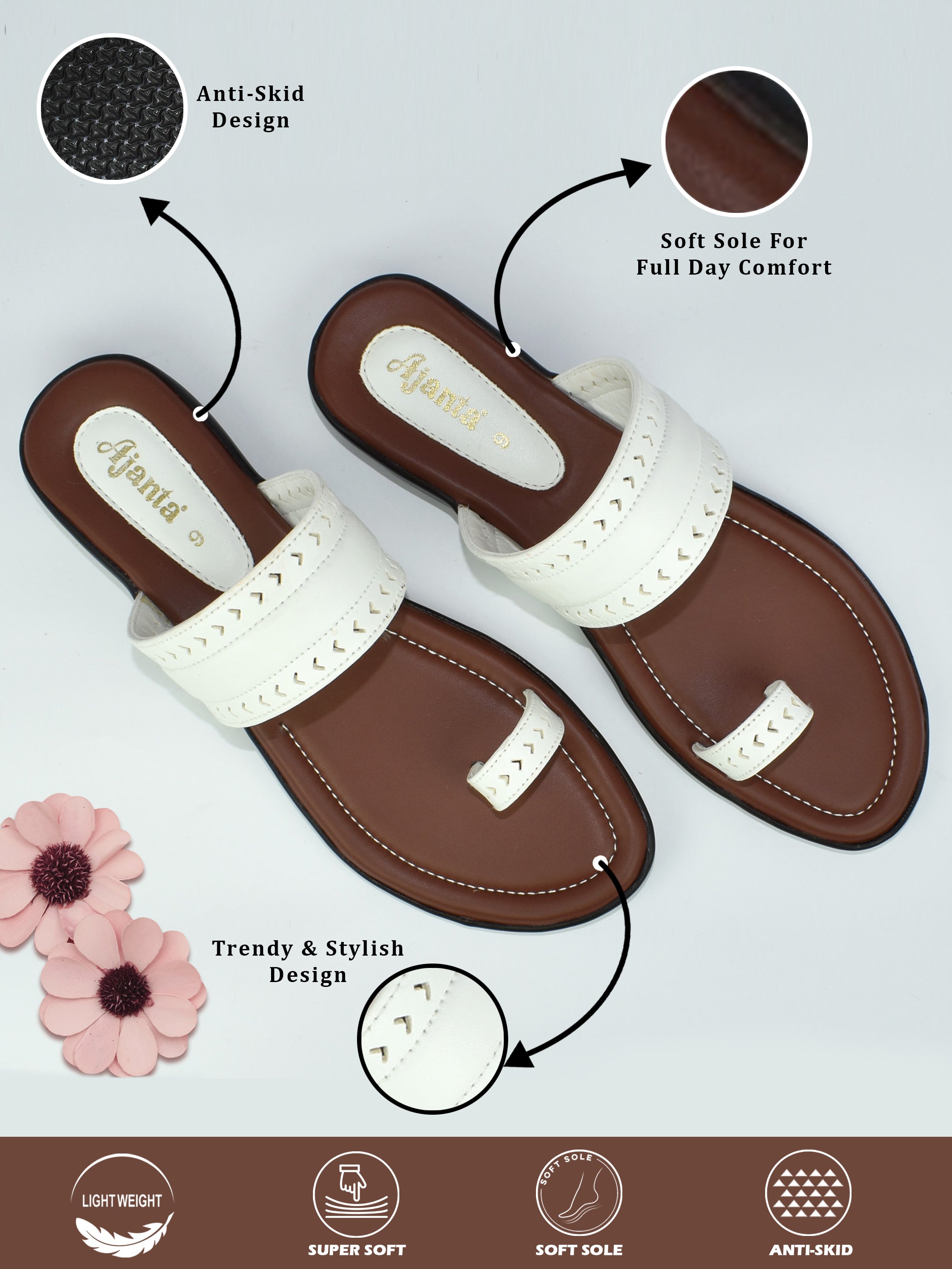 Ajanta Women’s Stylish Ethnic One Toe Sandals
