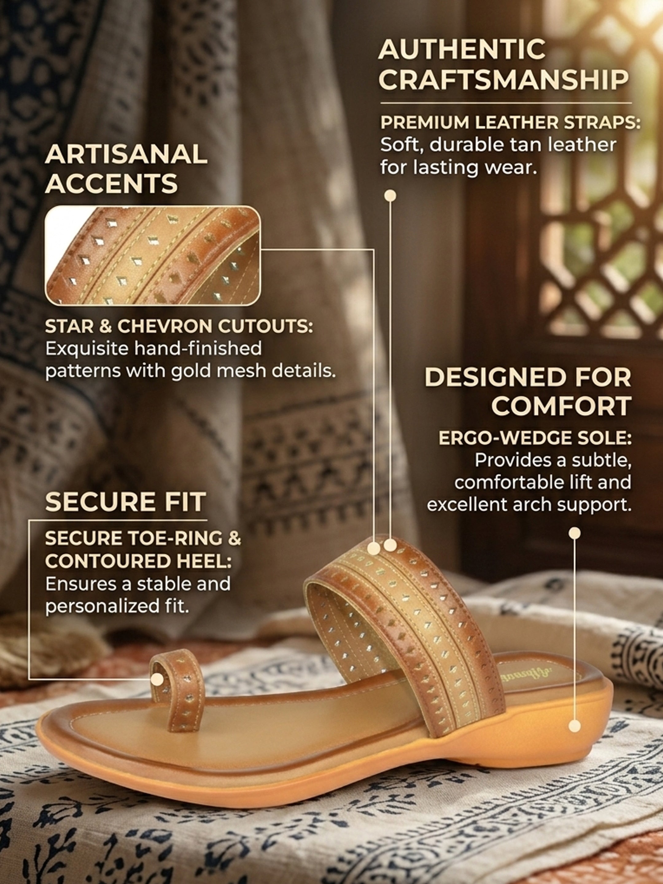 Ajanta Women’s Stylish Ethnic One Toe Sandals