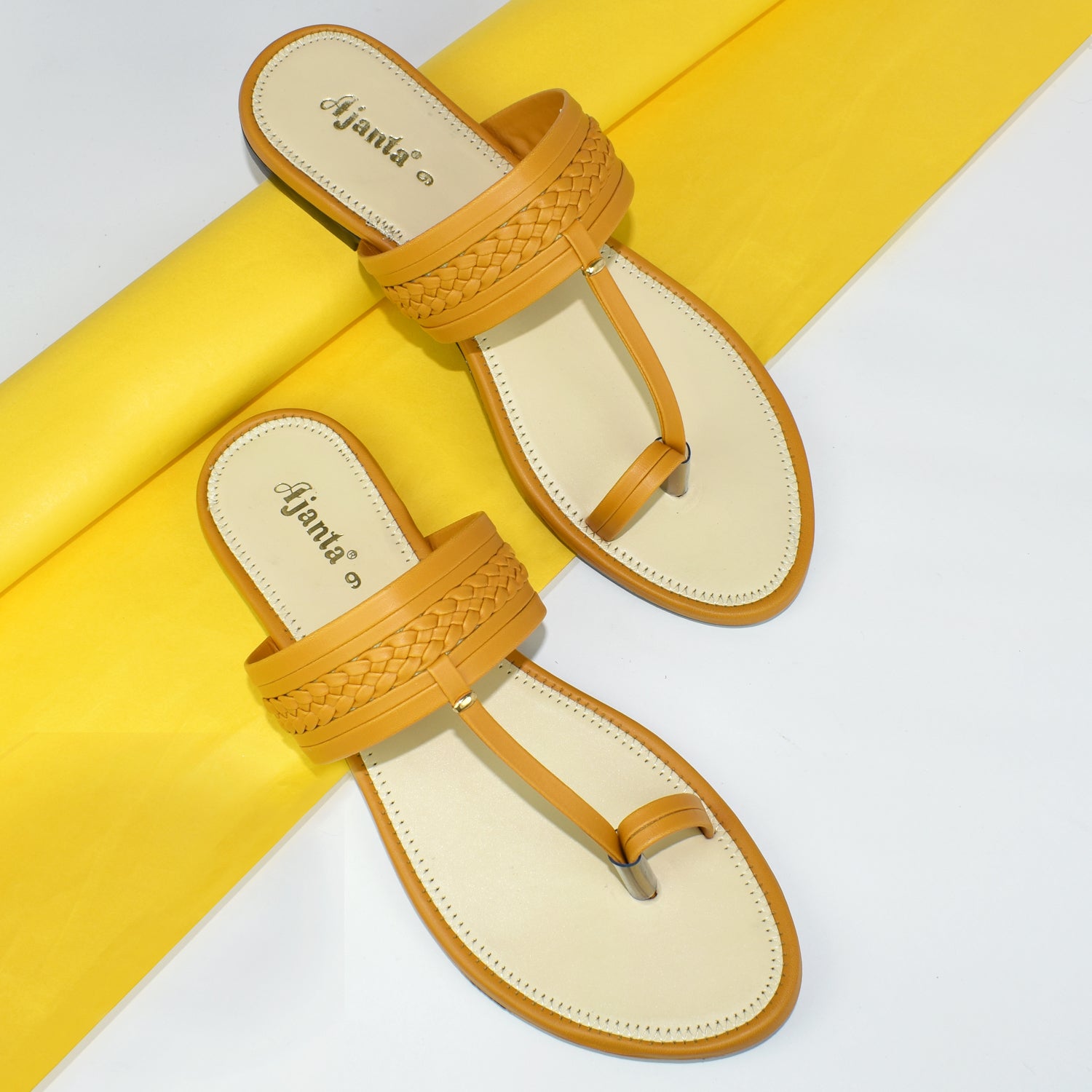 Ajanta Women Flat Sandal / Stylish & Lightweight with Anti-Slip Grip / Comfortable & Anti-Skid Sole for Safe Wear EL2011