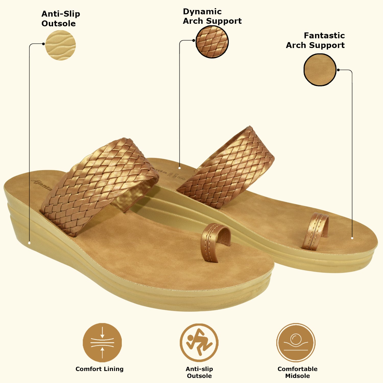 Ajanta Open-Toe Fashion Sandals for Women