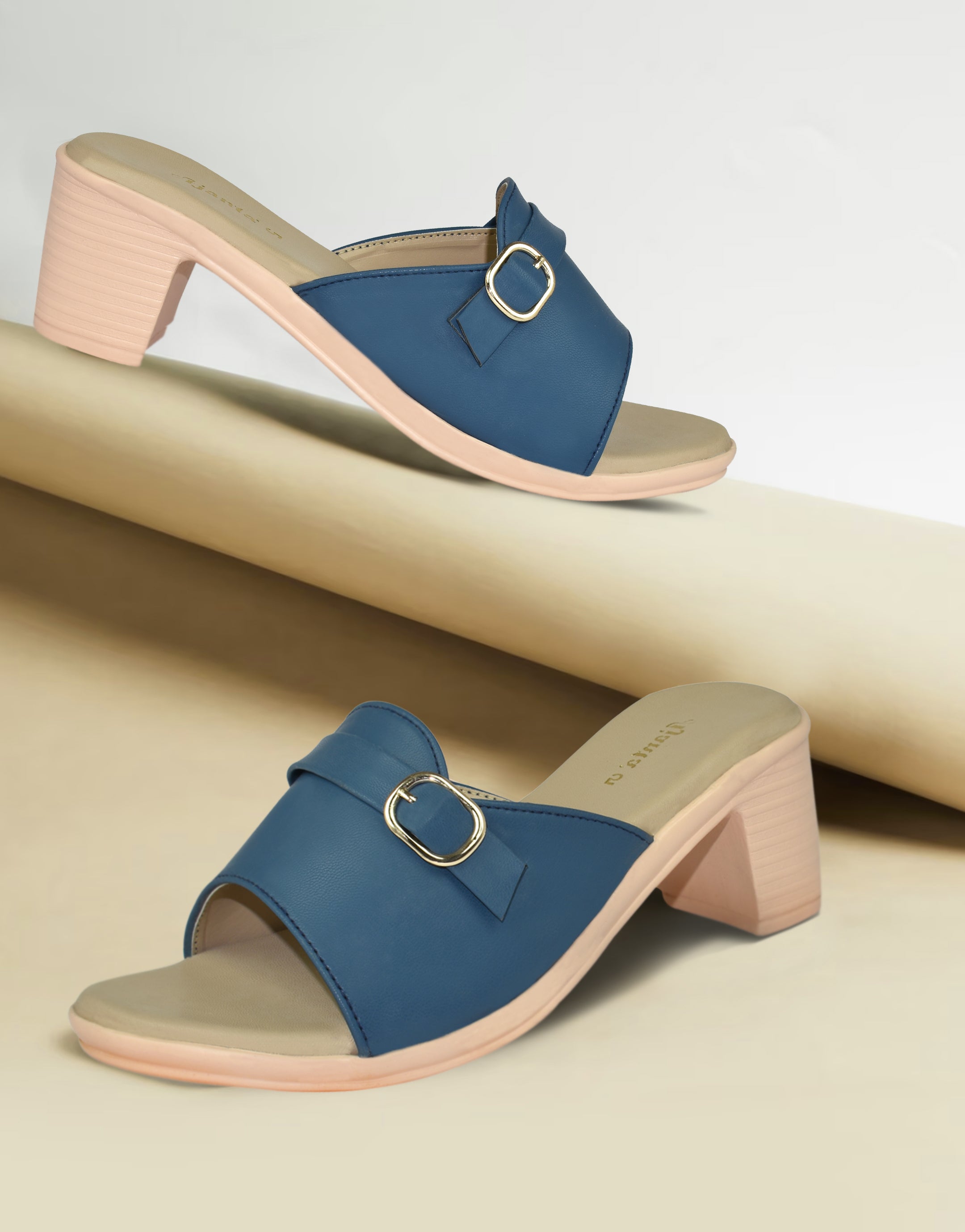 Ajanta Women Stylish Trending And Comfort Fancy Heel Sandal for Casual wear