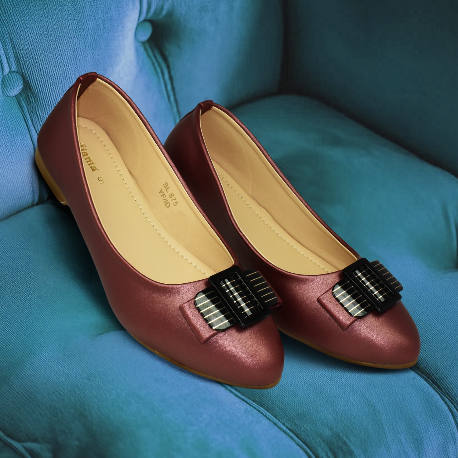 Ajanta Women's Slip On Bellies Stylish & Comfortable Ballerinas for Party Wear