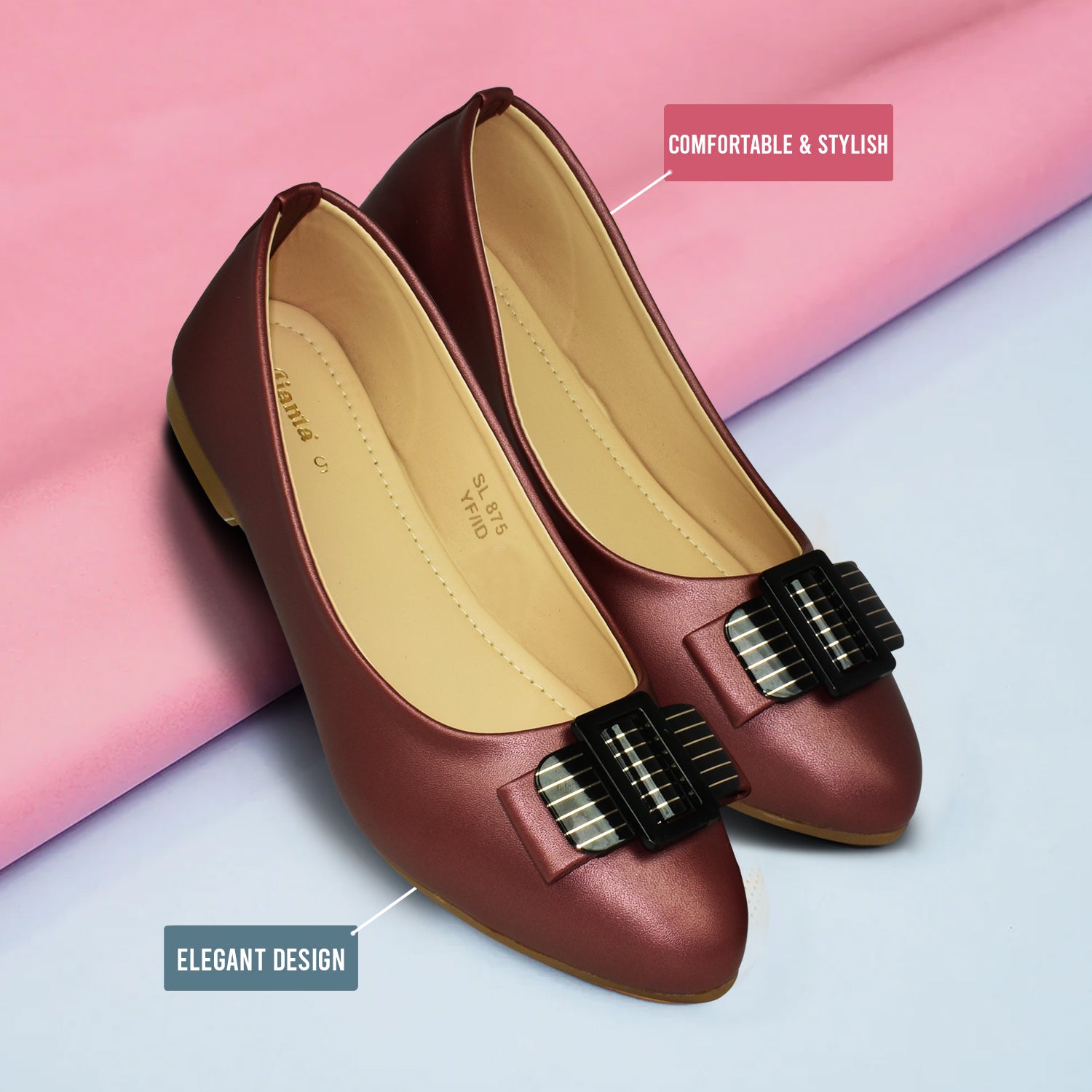 Ajanta Women's Slip On Bellies Stylish & Comfortable Ballerinas for Party Wear