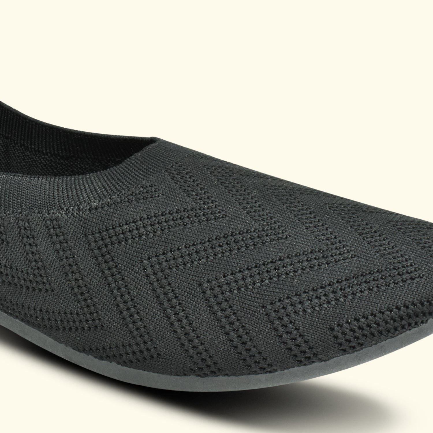 Ajanta Women's Black Bellies with Cushioned Comfort | Breathable Flynet Upper | Flexible PVC Sole | Stylish & Comfortable Bellies EL5031