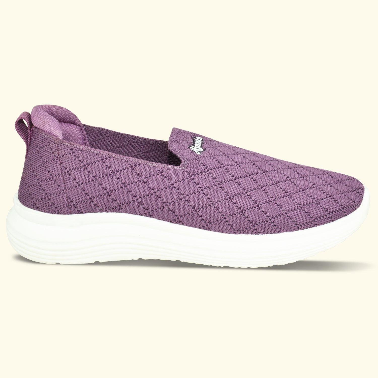 Ajanta Women's Purple Slip-On Casual Shoes | Breathable Flyknit Upper | Flexible PVC Sole | Lightweight shoes EL5037