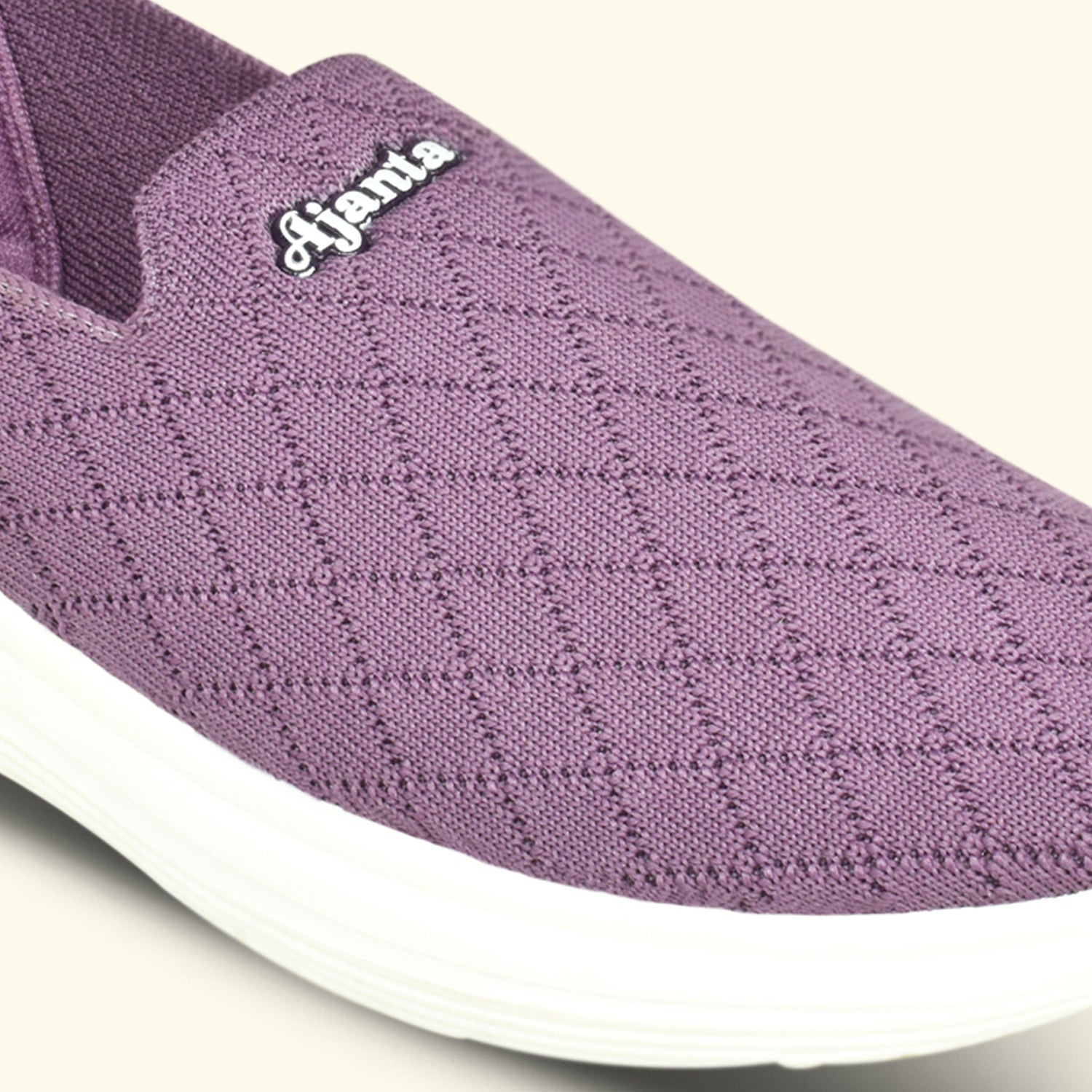 Ajanta Women's Purple Slip-On Casual Shoes | Breathable Flyknit Upper | Flexible PVC Sole | Lightweight shoes EL5037