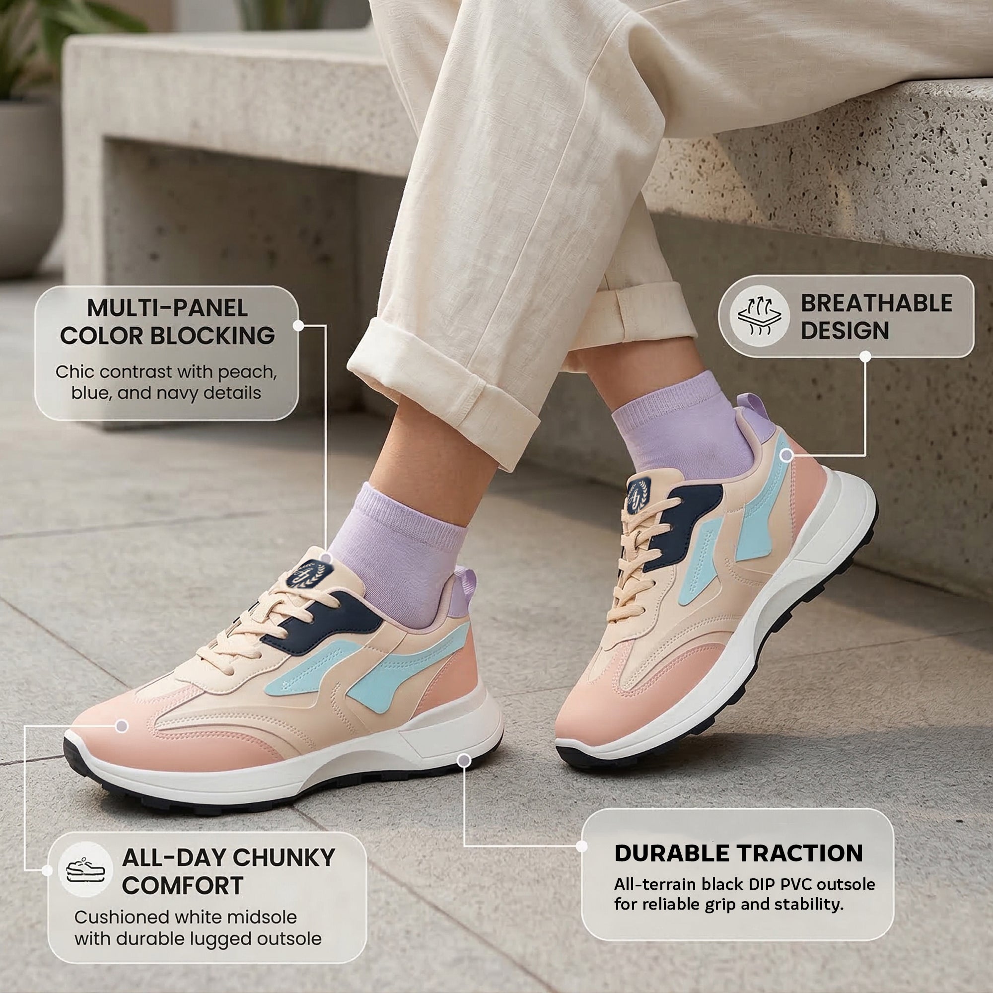 Ajanta Women’s Trendy Chunky Sneakers