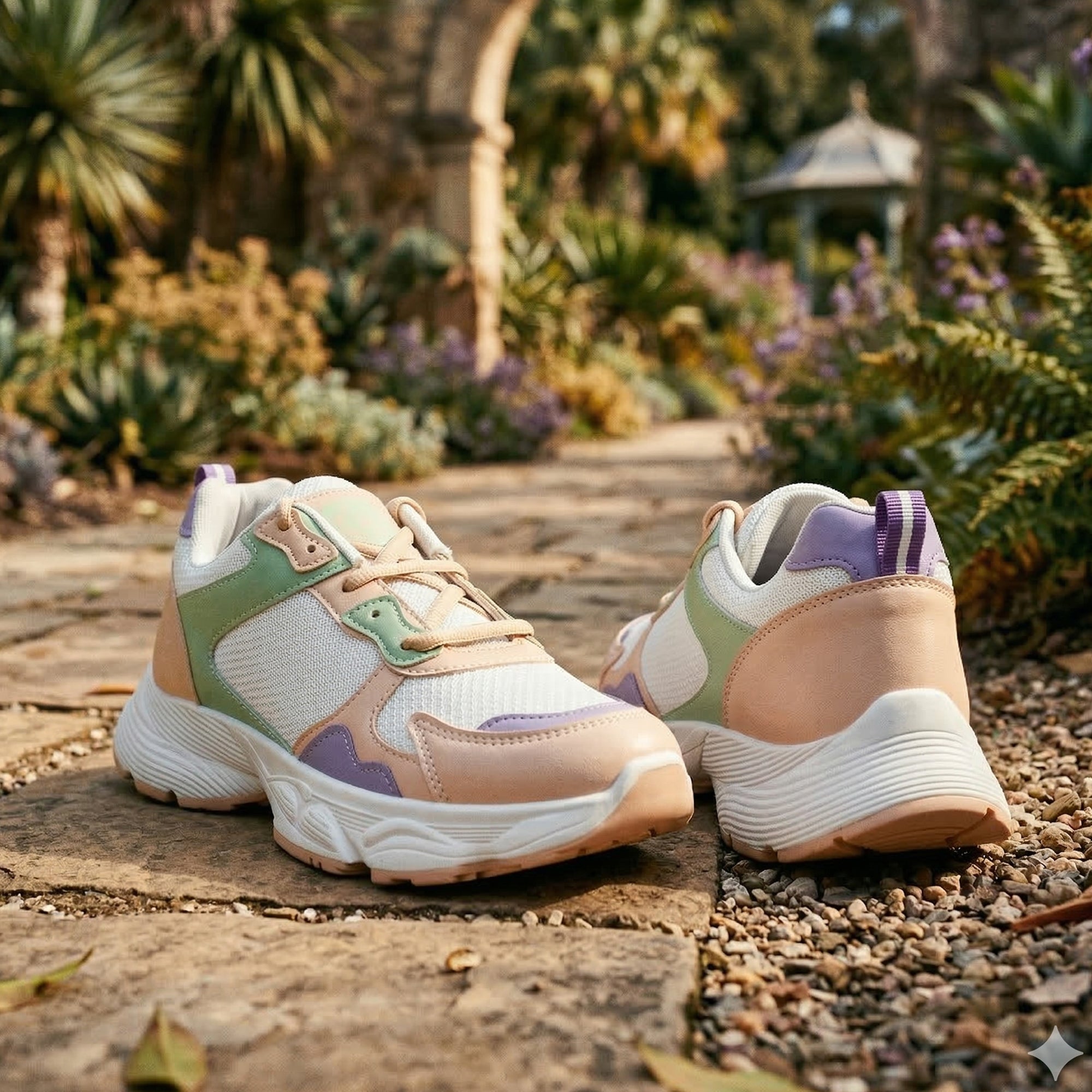 Ajanta Women’s Pink Lightning Chunky Sneakers
