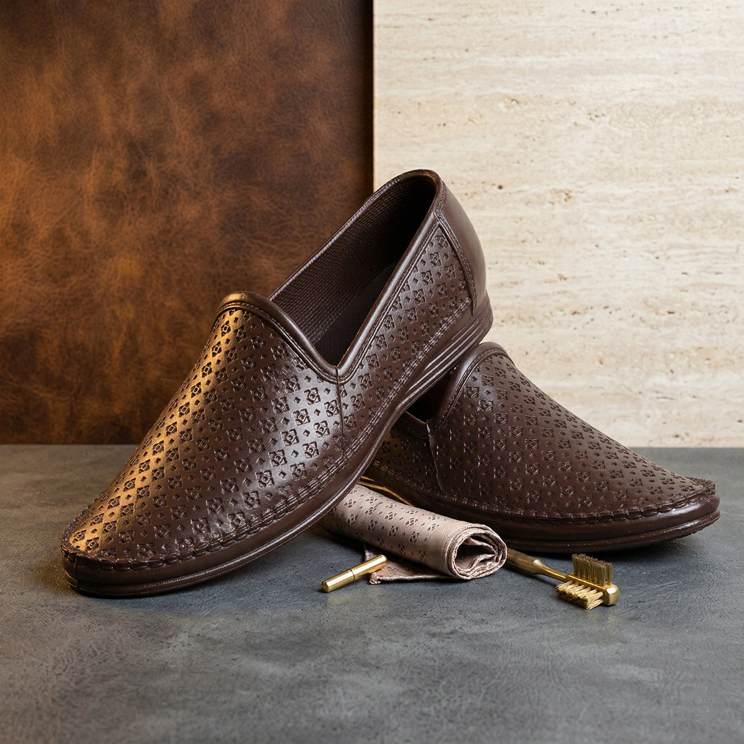 Ajanta Men’s PVC Slip-On Loafers Shoes