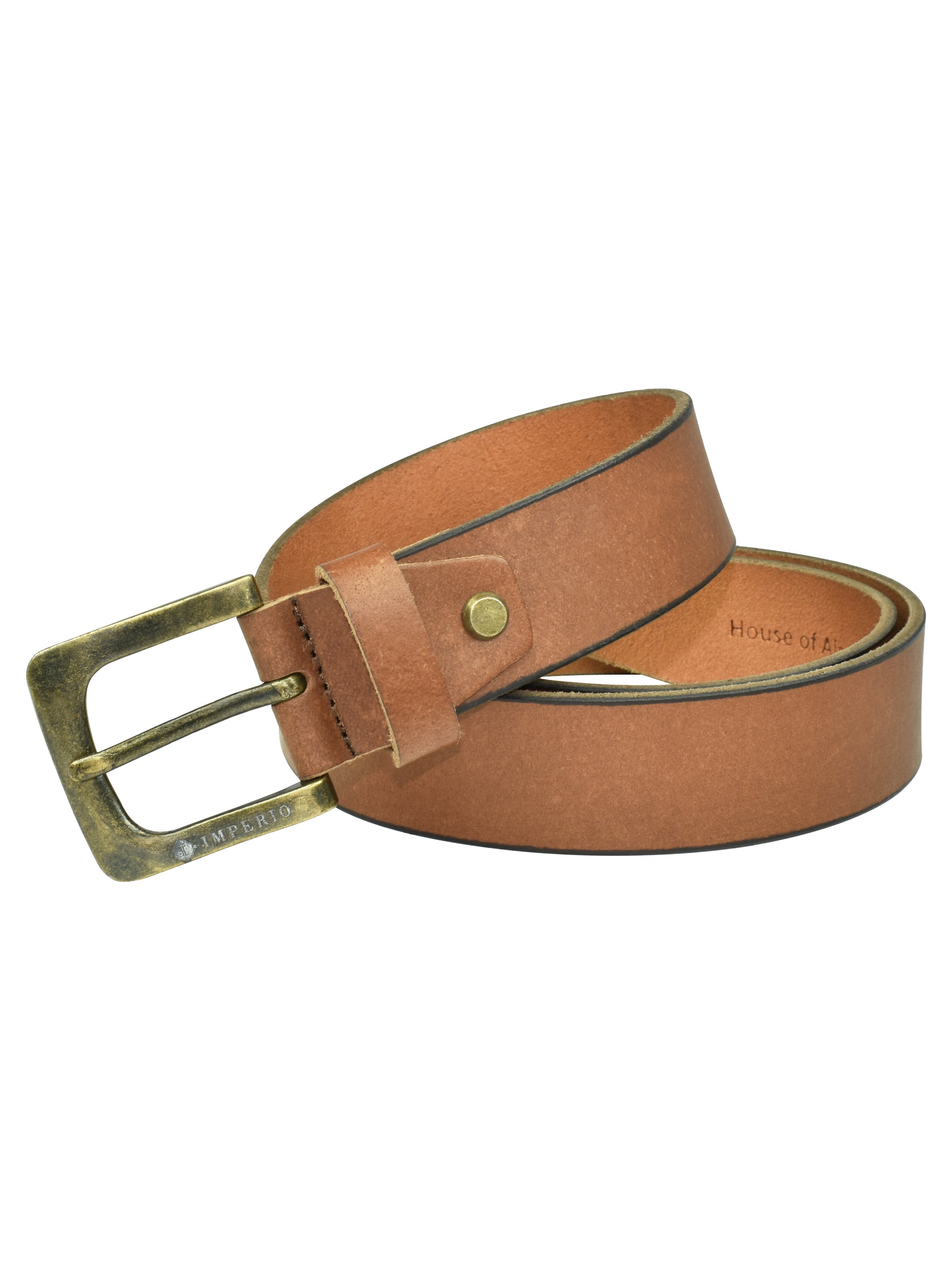 Imperio Genuine Leather Brown Belt for Men โ Classic Formal & Casual Waist Belt